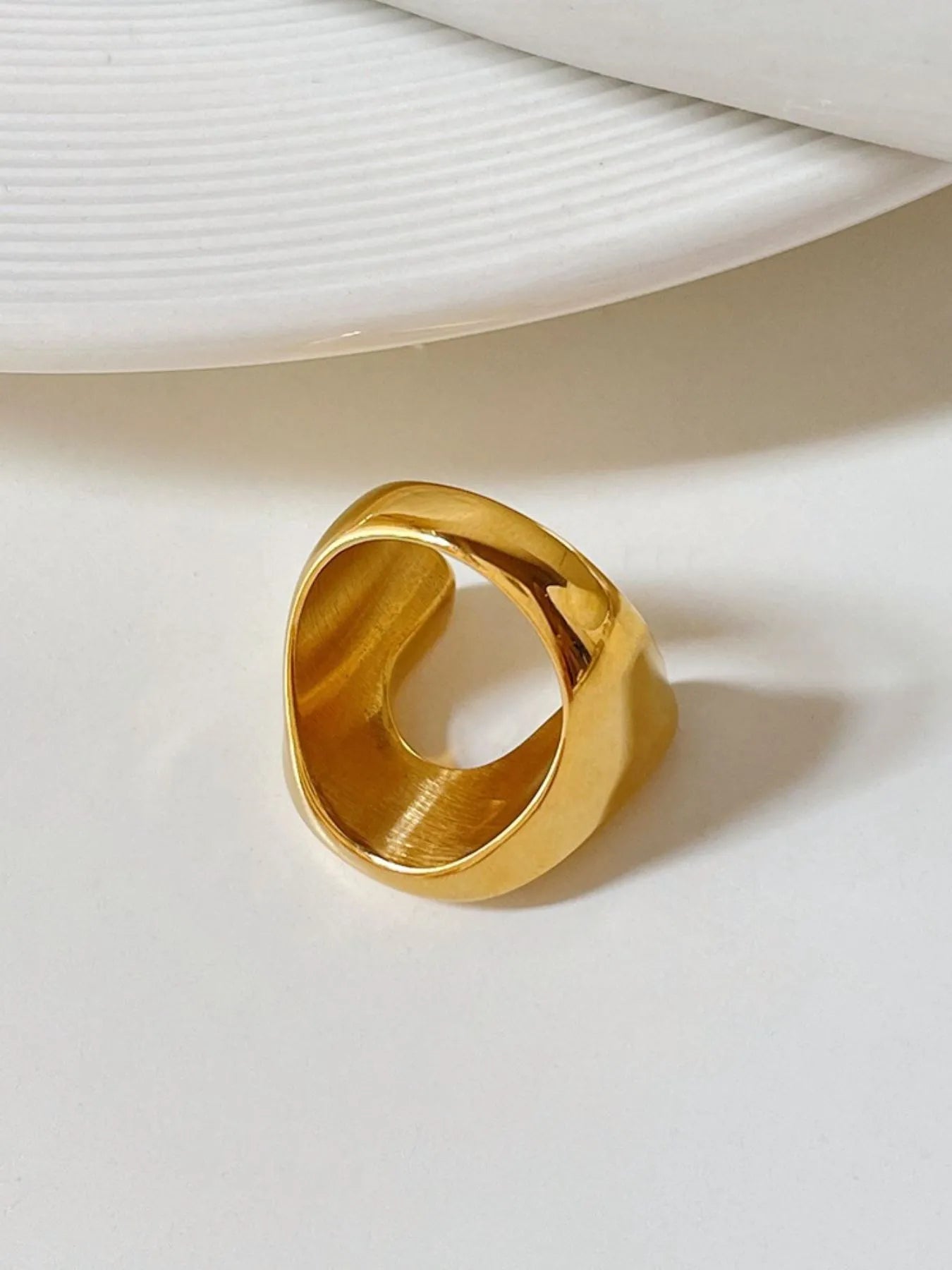 18K Gold - Plated U - Shaped Ring - Eco4life Clothing and Accessories