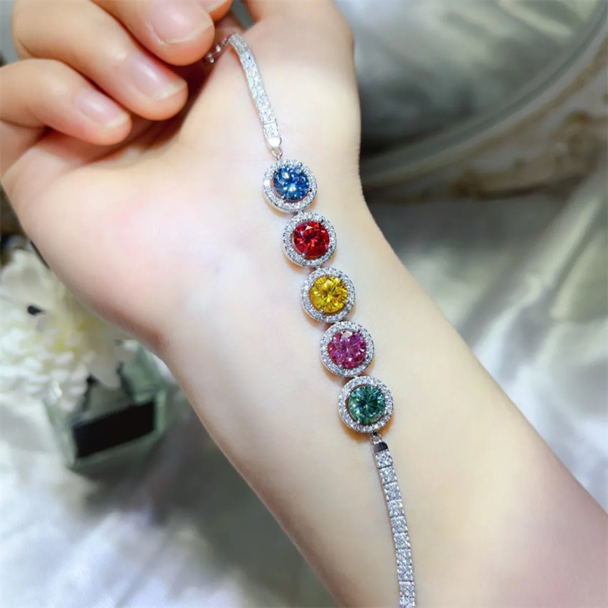 5 Carat 925 Sterling Silver Moissanite Bracelet - Eco4life Clothing and Accessories