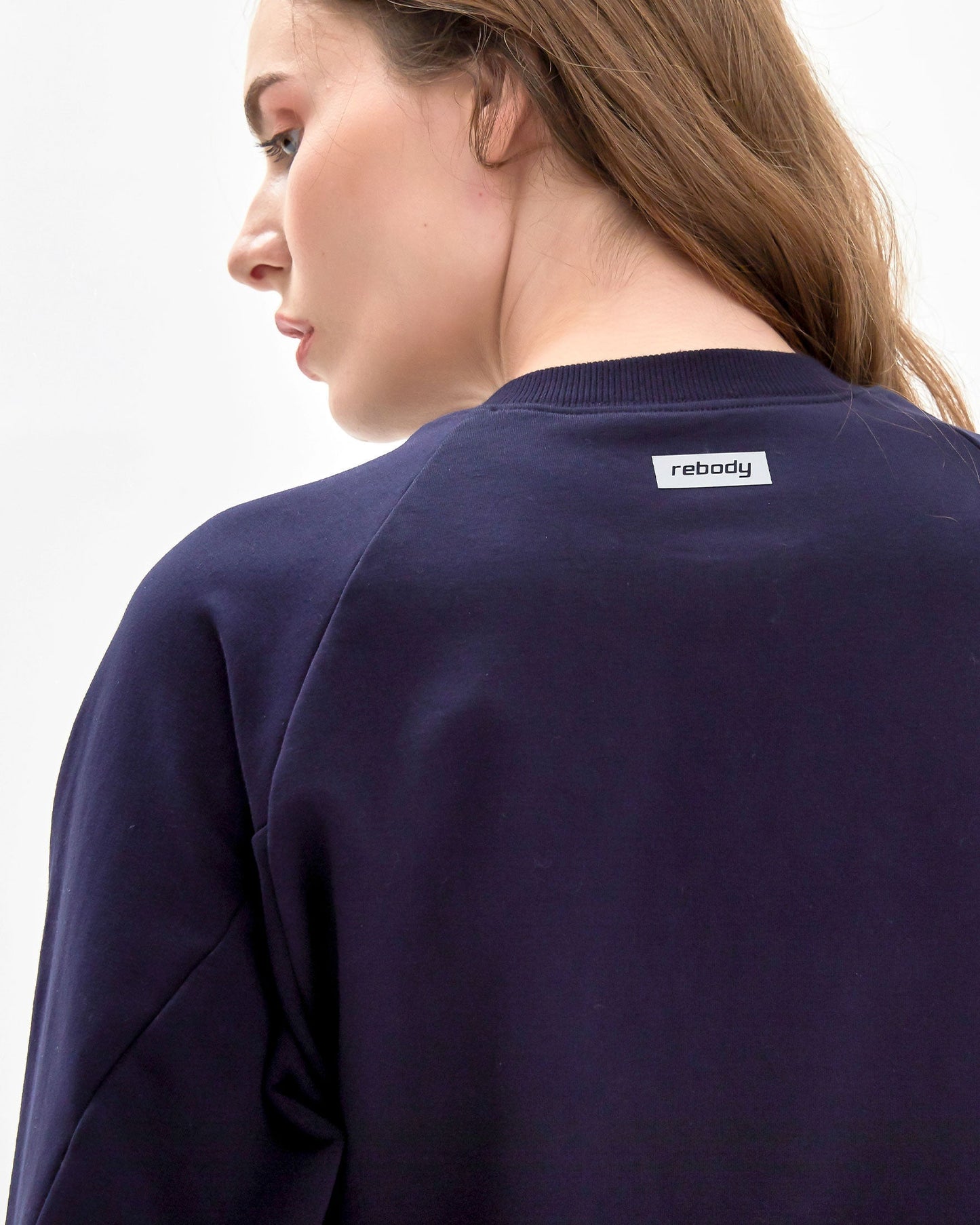 City Zip Crop Crewneck Sweatshirt