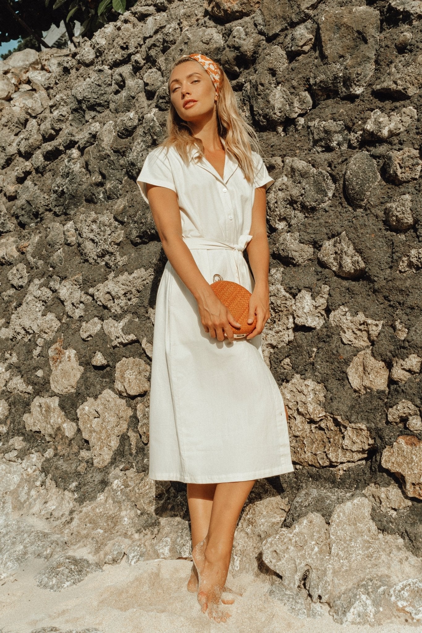 ARYA Safari Midi Shirt Dress - Eco4life Clothing and Accessories