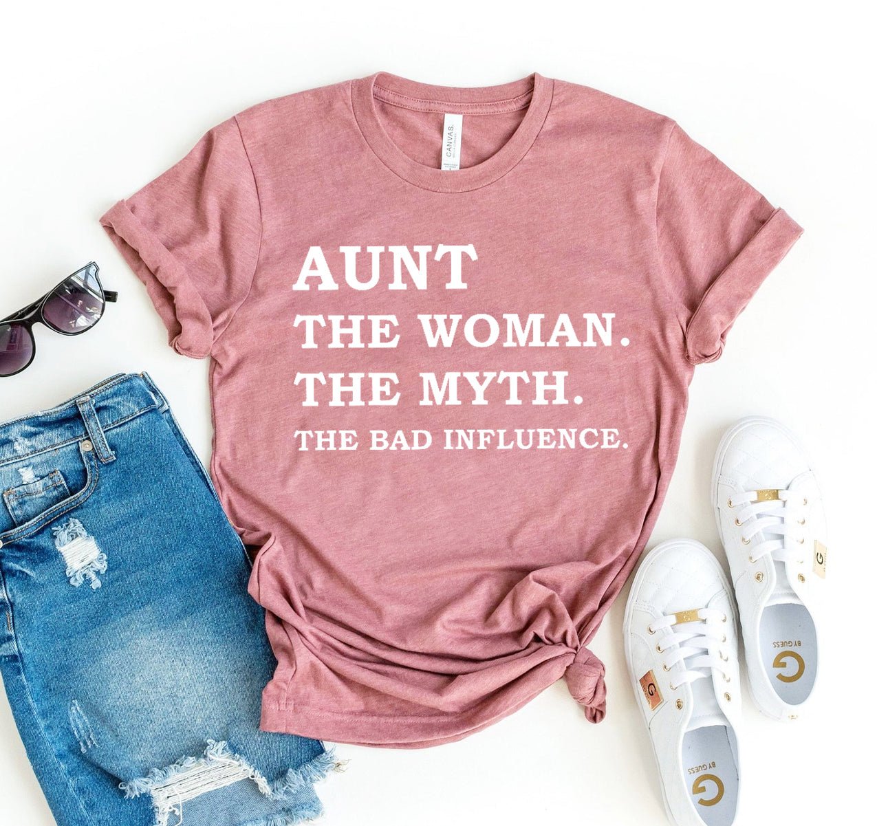 Aunt The Woman The Myth T-shirt - Eco4life Clothing and Accessories