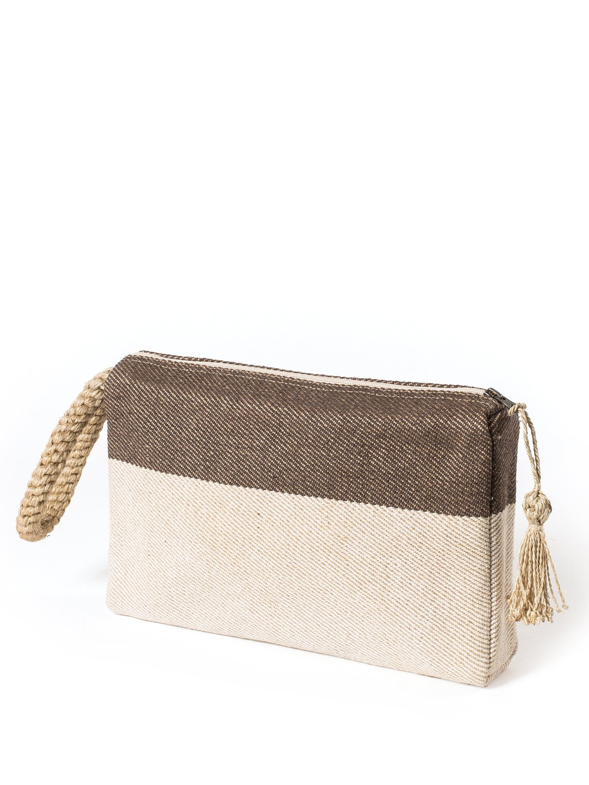 Block A Clutch - Brown - Eco4life Clothing and Accessories