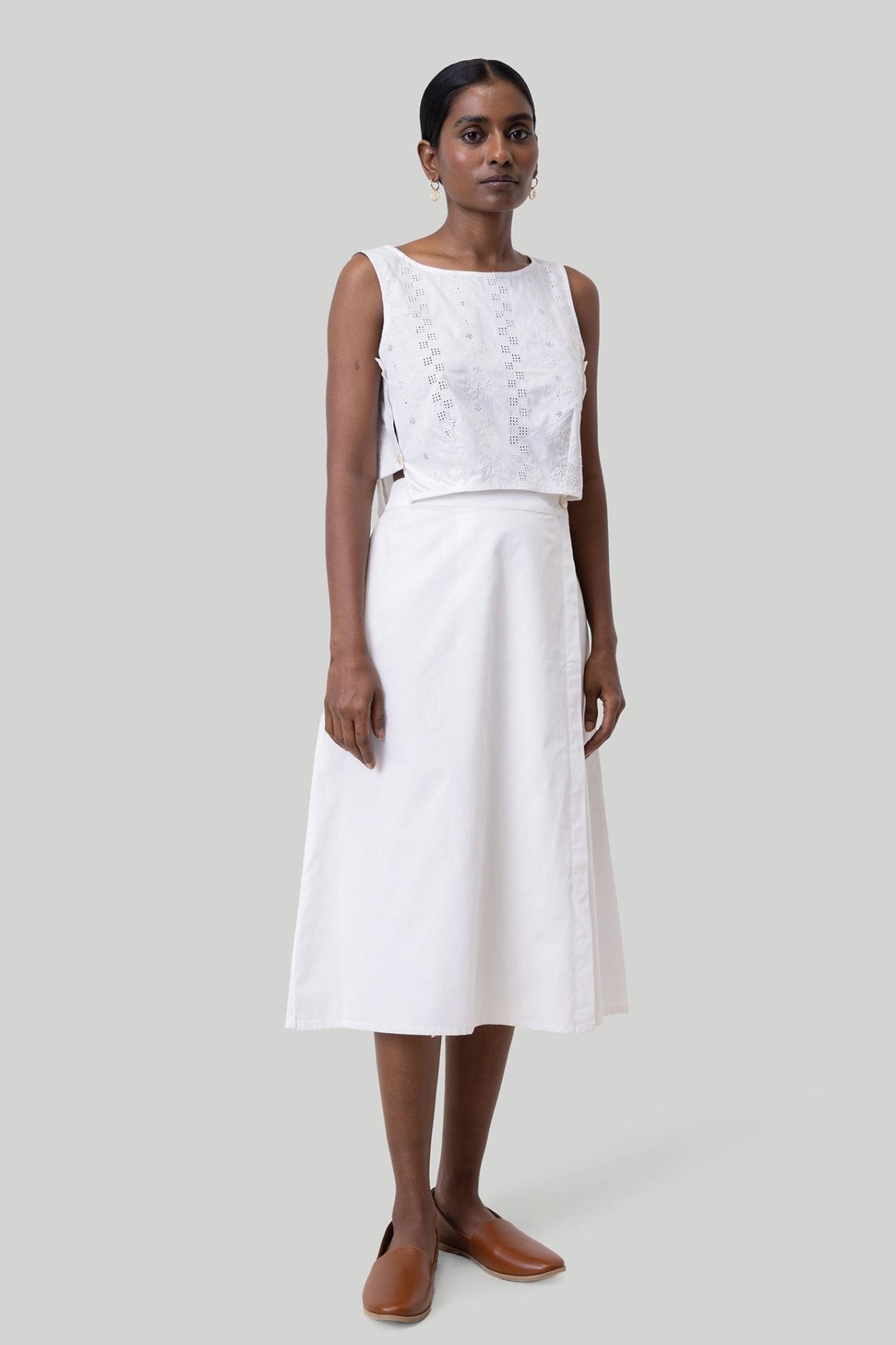 Boxy Crop Top in White - Eco4life Clothing and Accessories