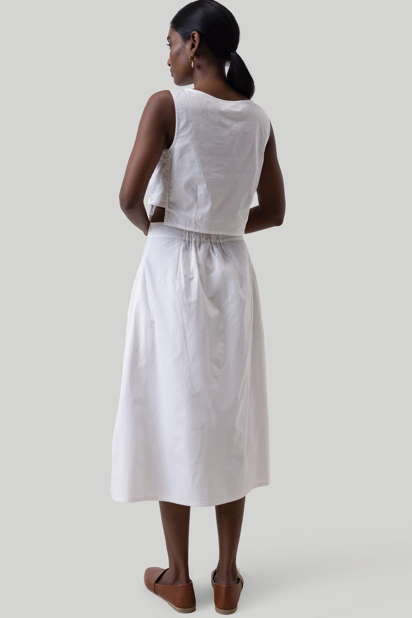 Boxy Crop Top in White - Eco4life Clothing and Accessories