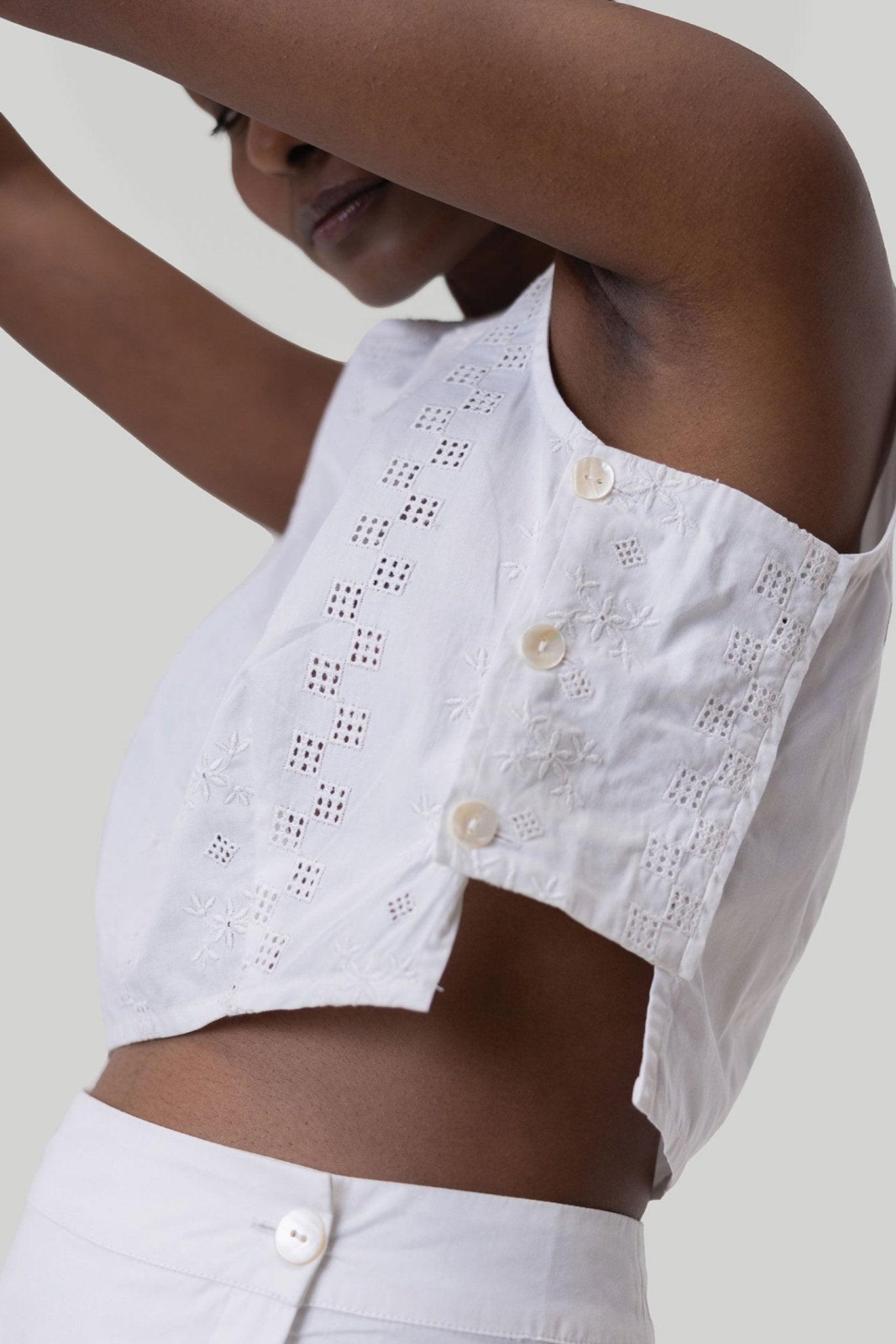 Boxy Crop Top in White - Eco4life Clothing and Accessories