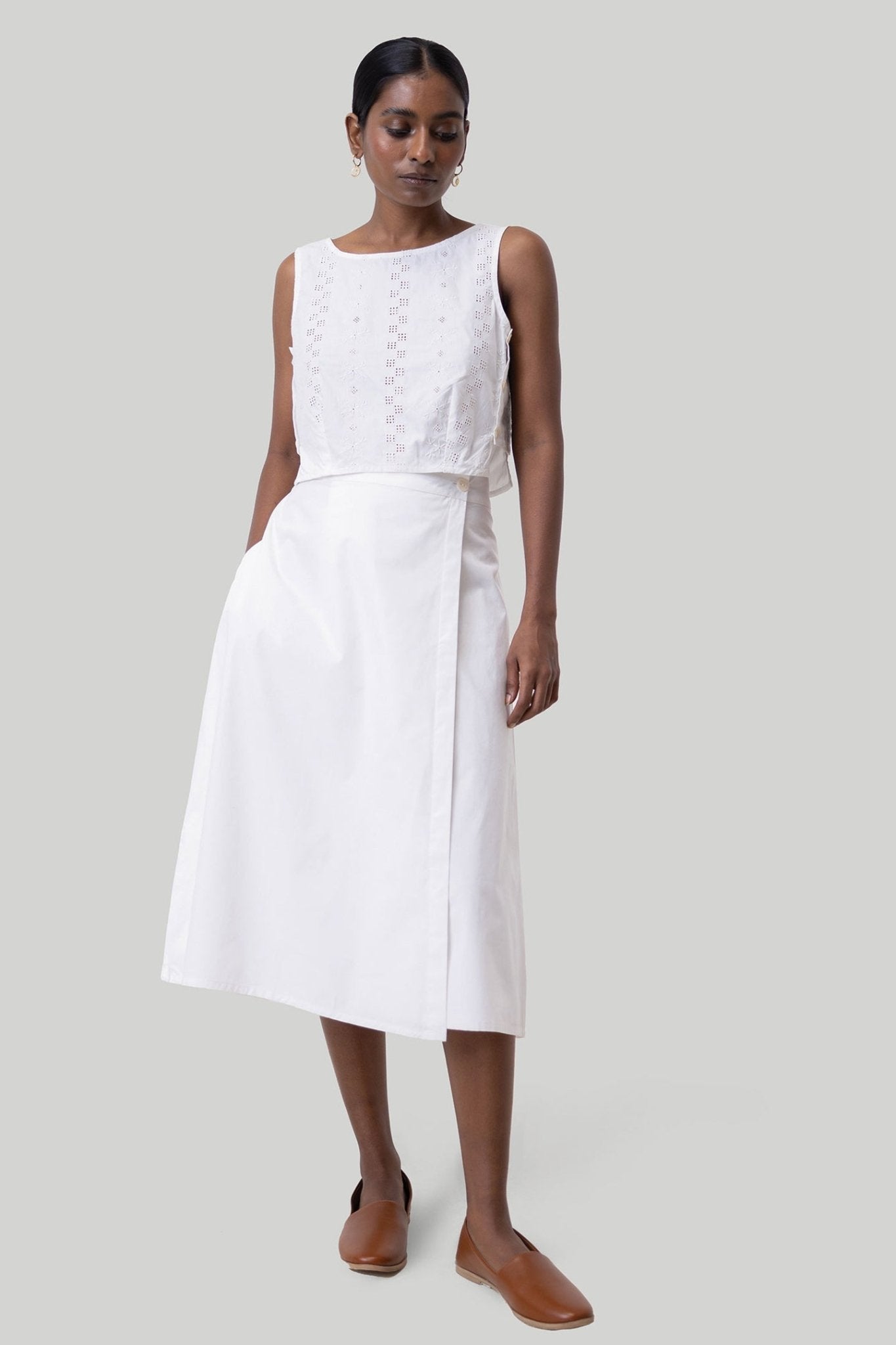 Boxy Crop Top in White - Eco4life Clothing and Accessories