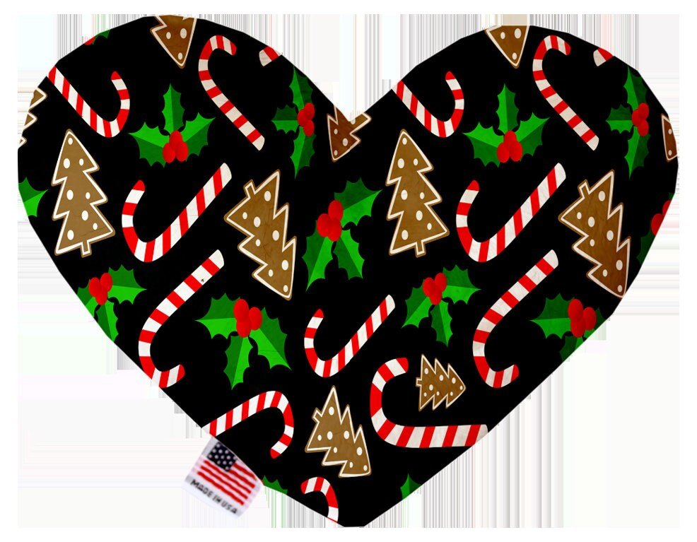 Christmas Pet and Dog Plush Heart or Bone Toy, "Candy Cane Lane Group" (Available in different sizes and 8 different patterns!) - Eco4life Clothing and Accessories
