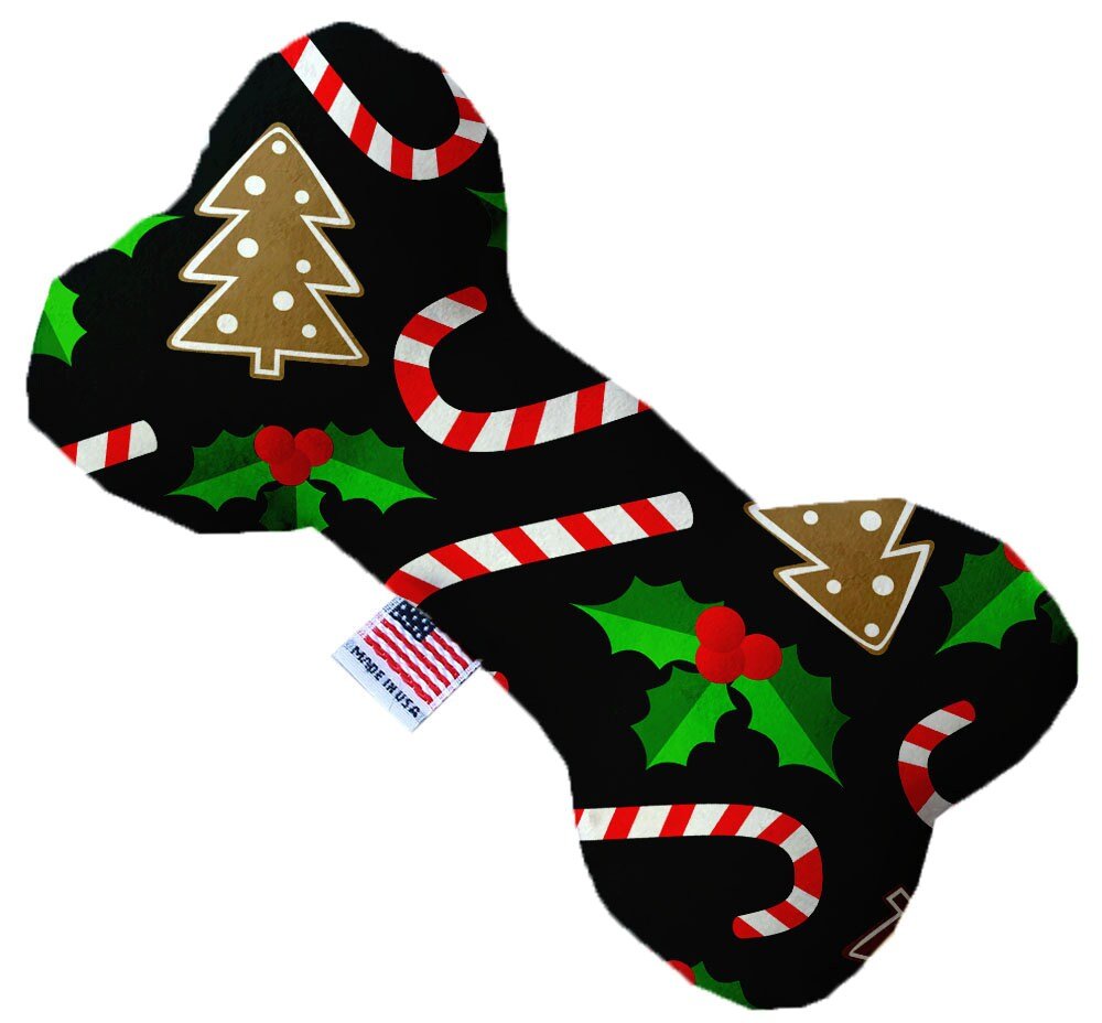 Christmas Pet and Dog Plush Heart or Bone Toy, "Candy Cane Lane Group" (Available in different sizes and 8 different patterns!) - Eco4life Clothing and Accessories
