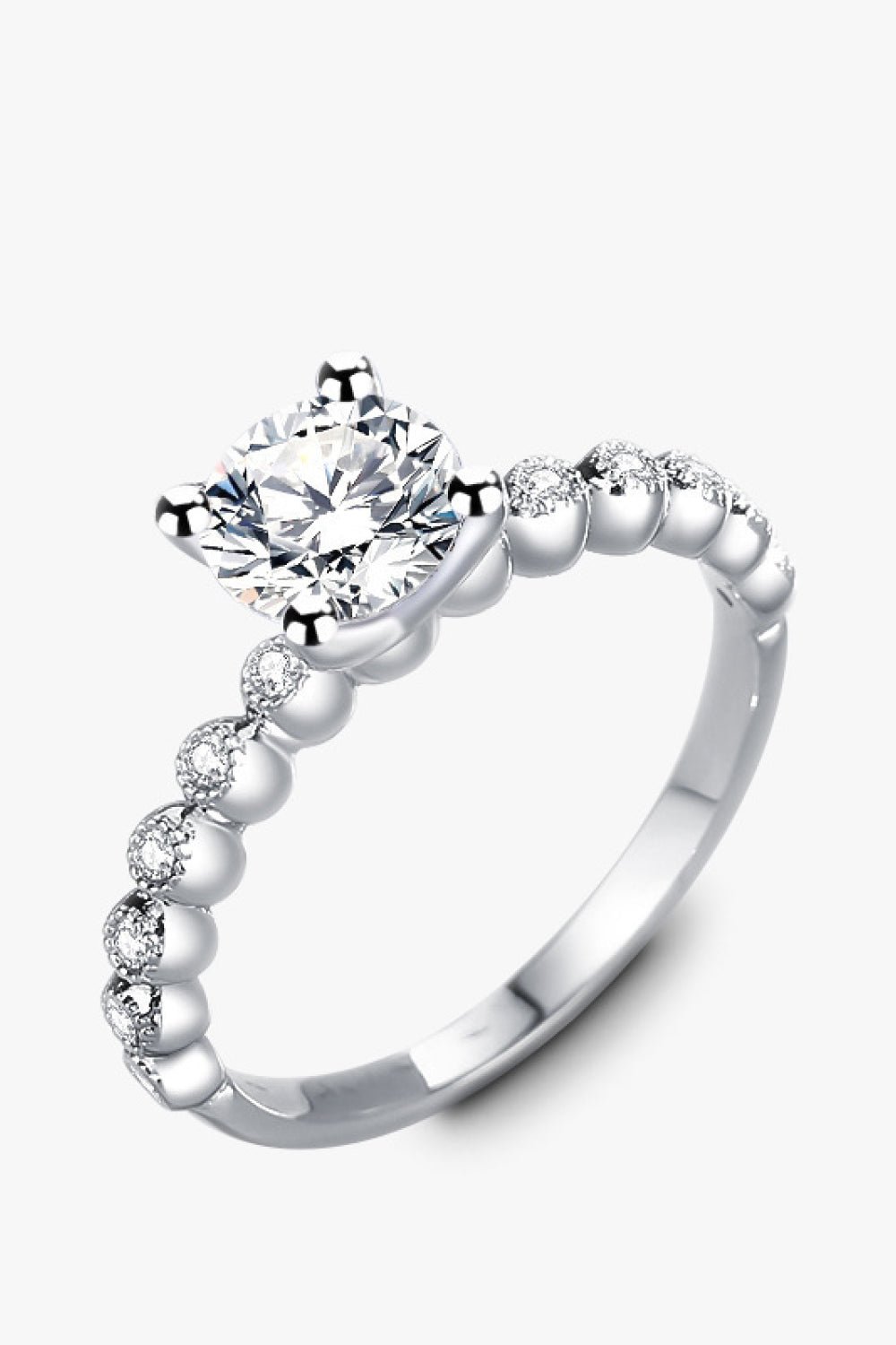 Classic 4 - Prong Moissanite Ring - Eco4life Clothing and Accessories
