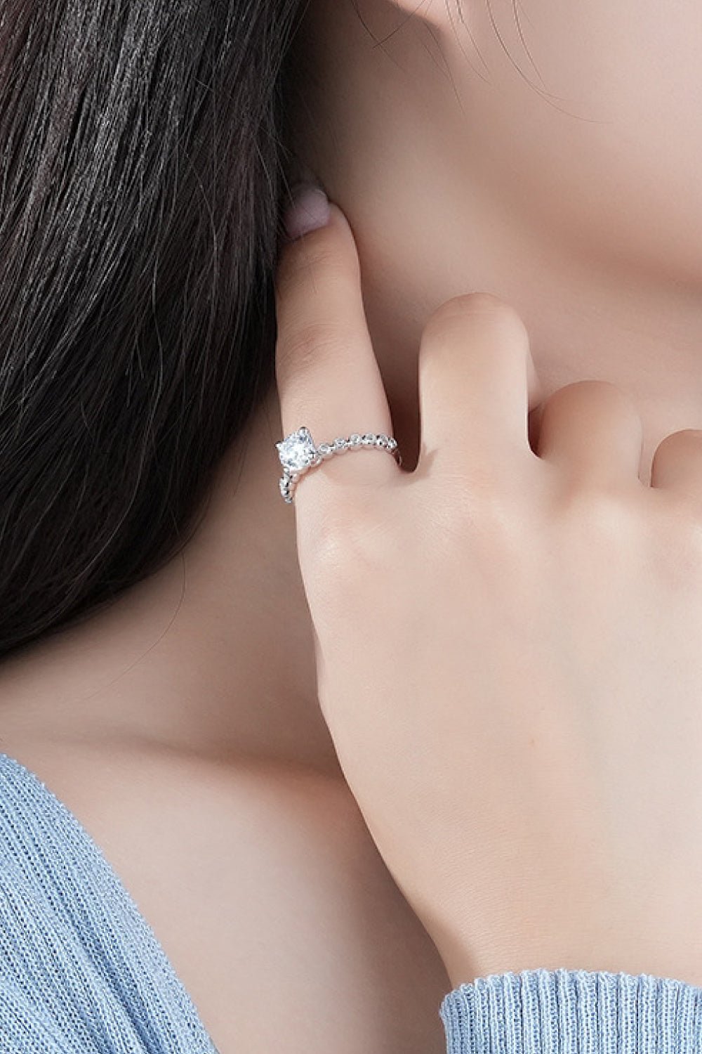 Classic 4 - Prong Moissanite Ring - Eco4life Clothing and Accessories