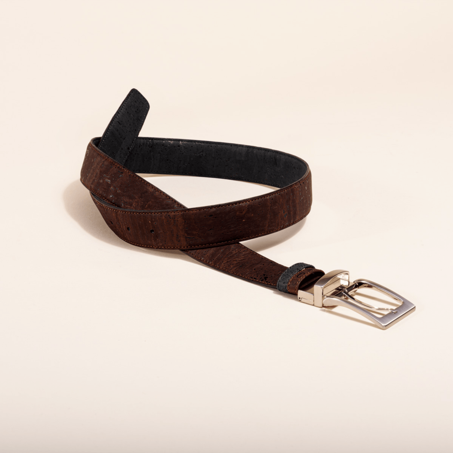 Cork Reversible Men's Belt (Brown/Black) - Eco4life Clothing and Accessories