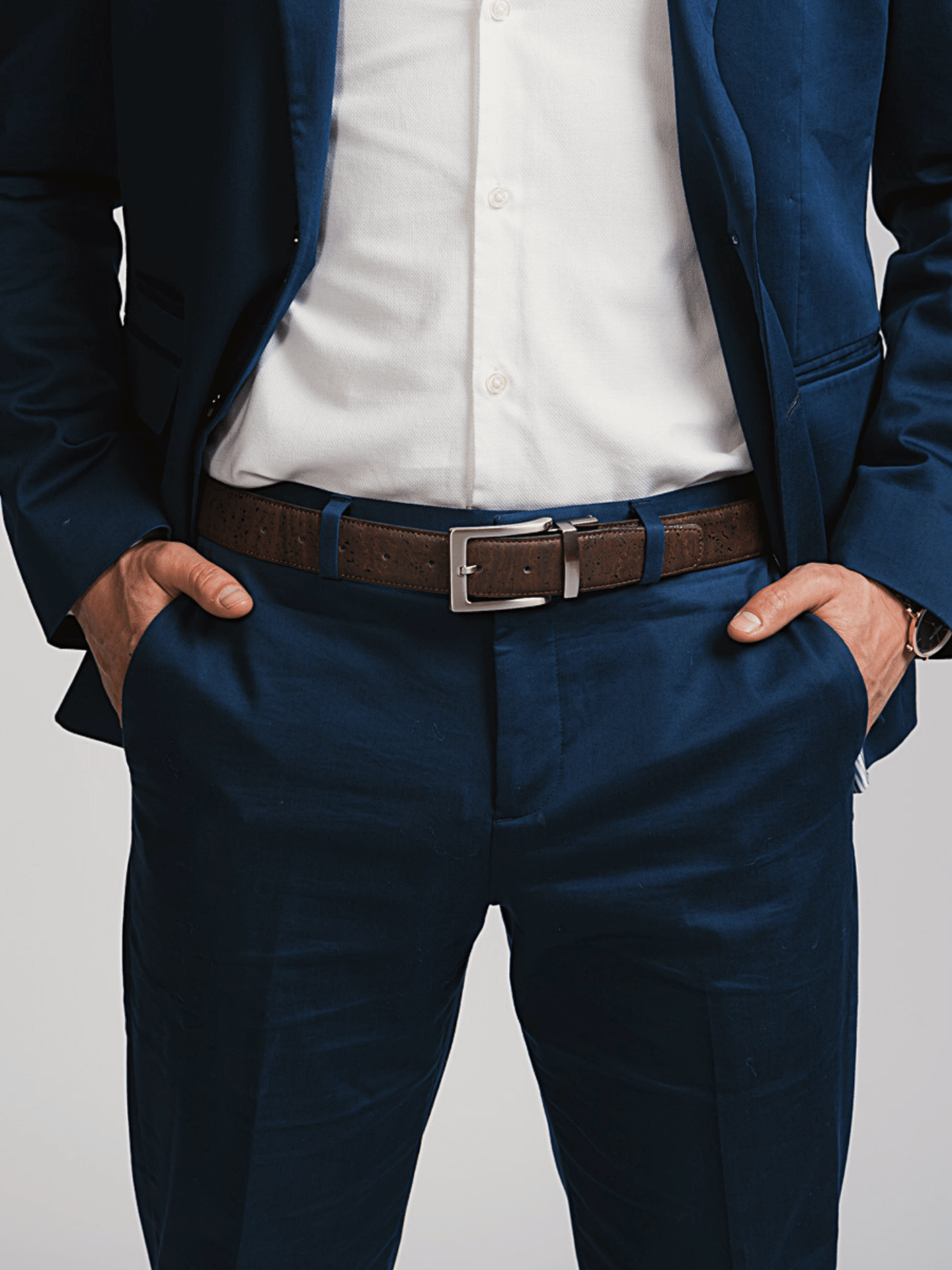 Cork Reversible Men's Belt (Brown/Black) - Eco4life Clothing and Accessories