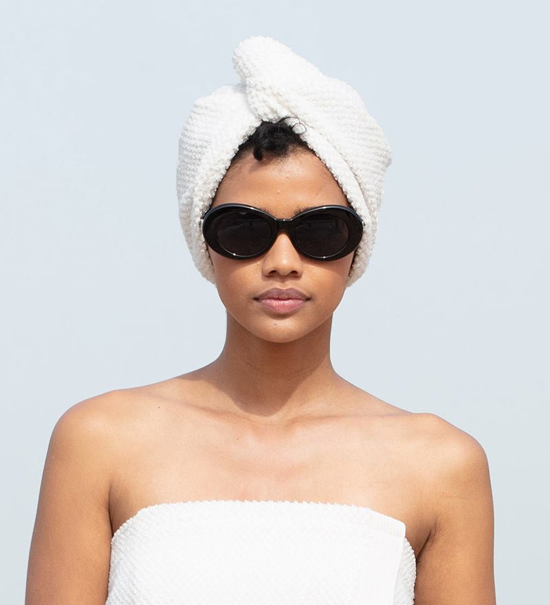 Cotton Hair Drying Towel Wrap - Eco4life Clothing and Accessories