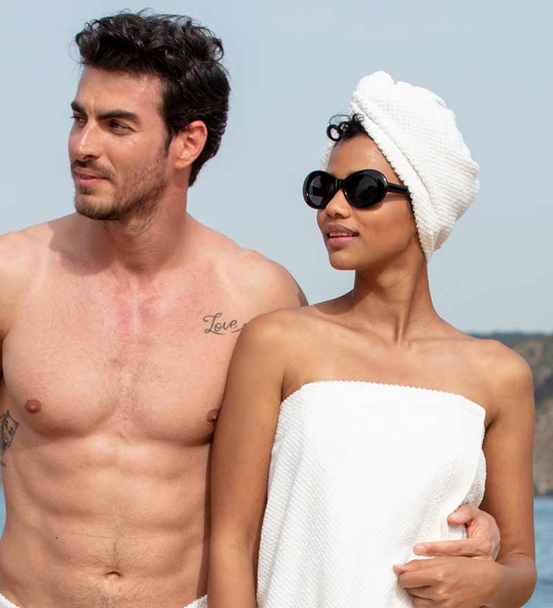 Cotton Hair Drying Towel Wrap - Eco4life Clothing and Accessories