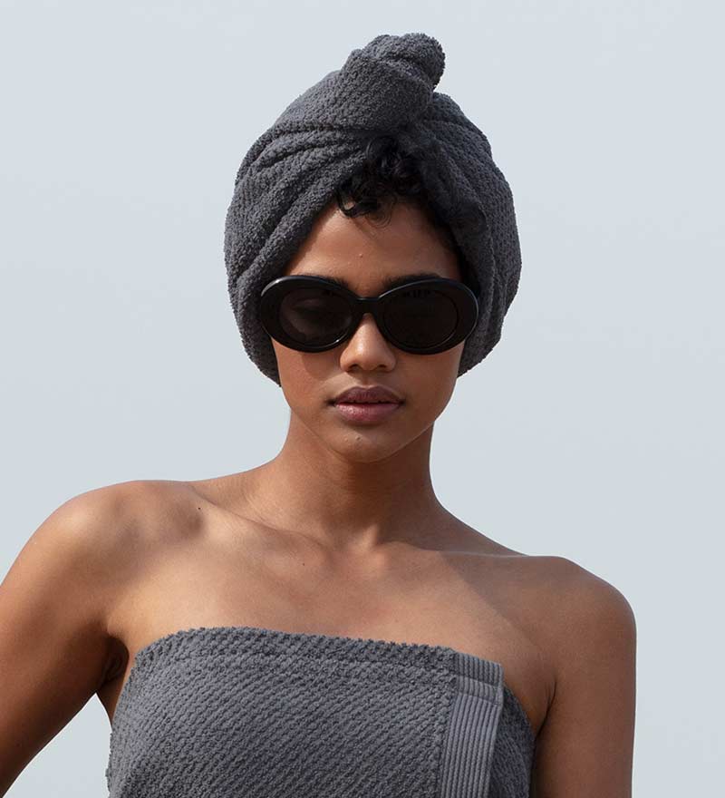 Cotton Hair Drying Towel Wrap - Eco4life Clothing and Accessories