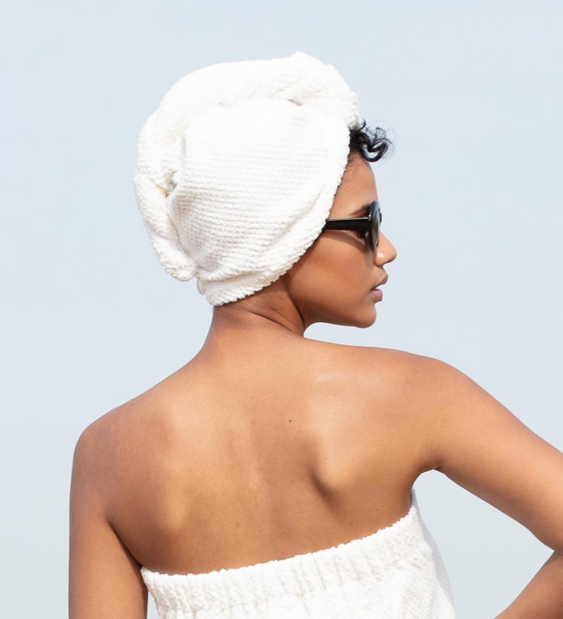 Cotton Hair Drying Towel Wrap - Eco4life Clothing and Accessories