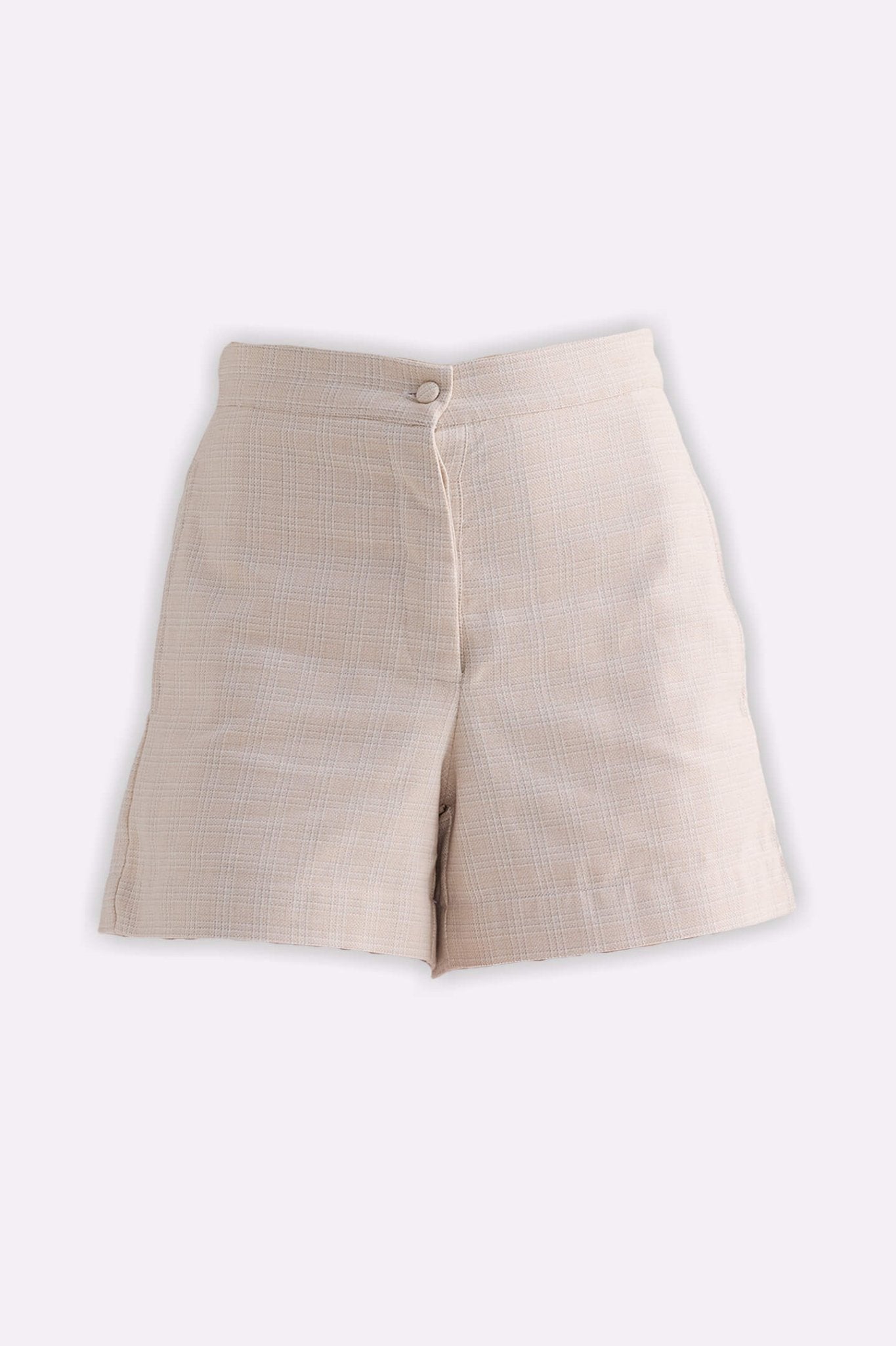 Cotton Tweed Shorts in Cream - Eco4life Clothing and Accessories