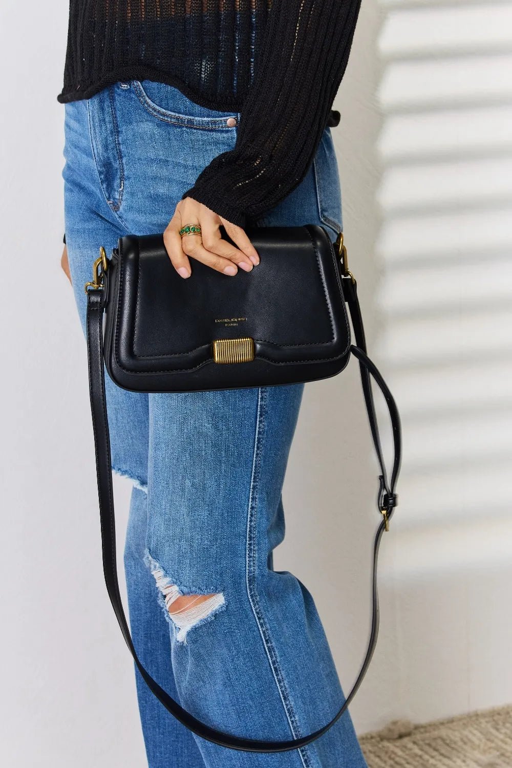 David Jones PU Leather Crossbody Bag - Eco4life Clothing and Accessories
