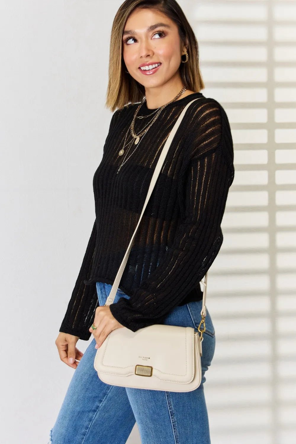 David Jones PU Leather Crossbody Bag - Eco4life Clothing and Accessories