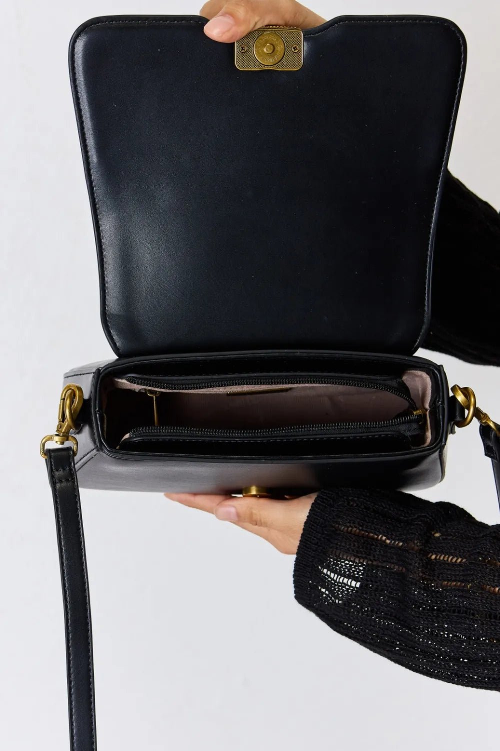 David Jones PU Leather Crossbody Bag - Eco4life Clothing and Accessories