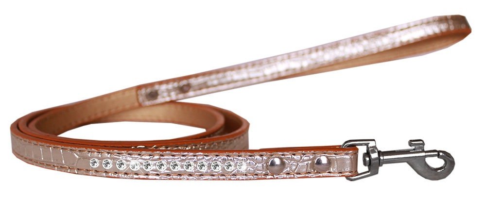 Dog, Puppy & Pet Designer Croc Leash, "One Row Clear Crystal" - Eco4life Clothing and Accessories