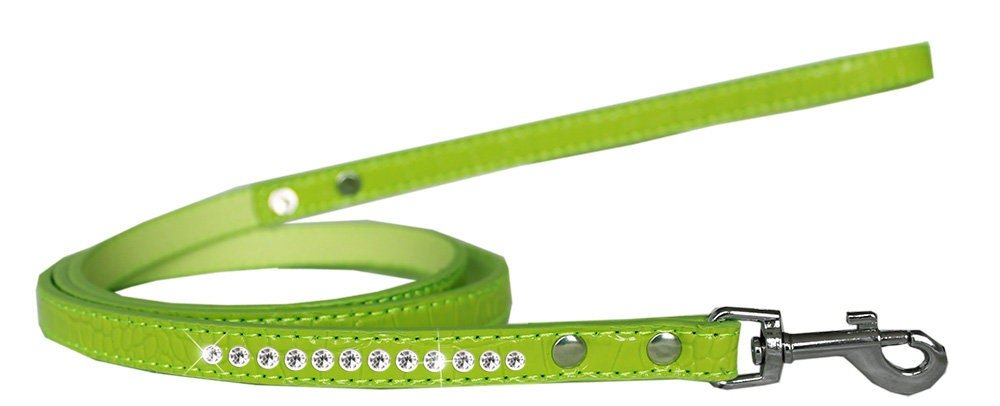 Dog, Puppy & Pet Designer Croc Leash, "One Row Clear Crystal" - Eco4life Clothing and Accessories