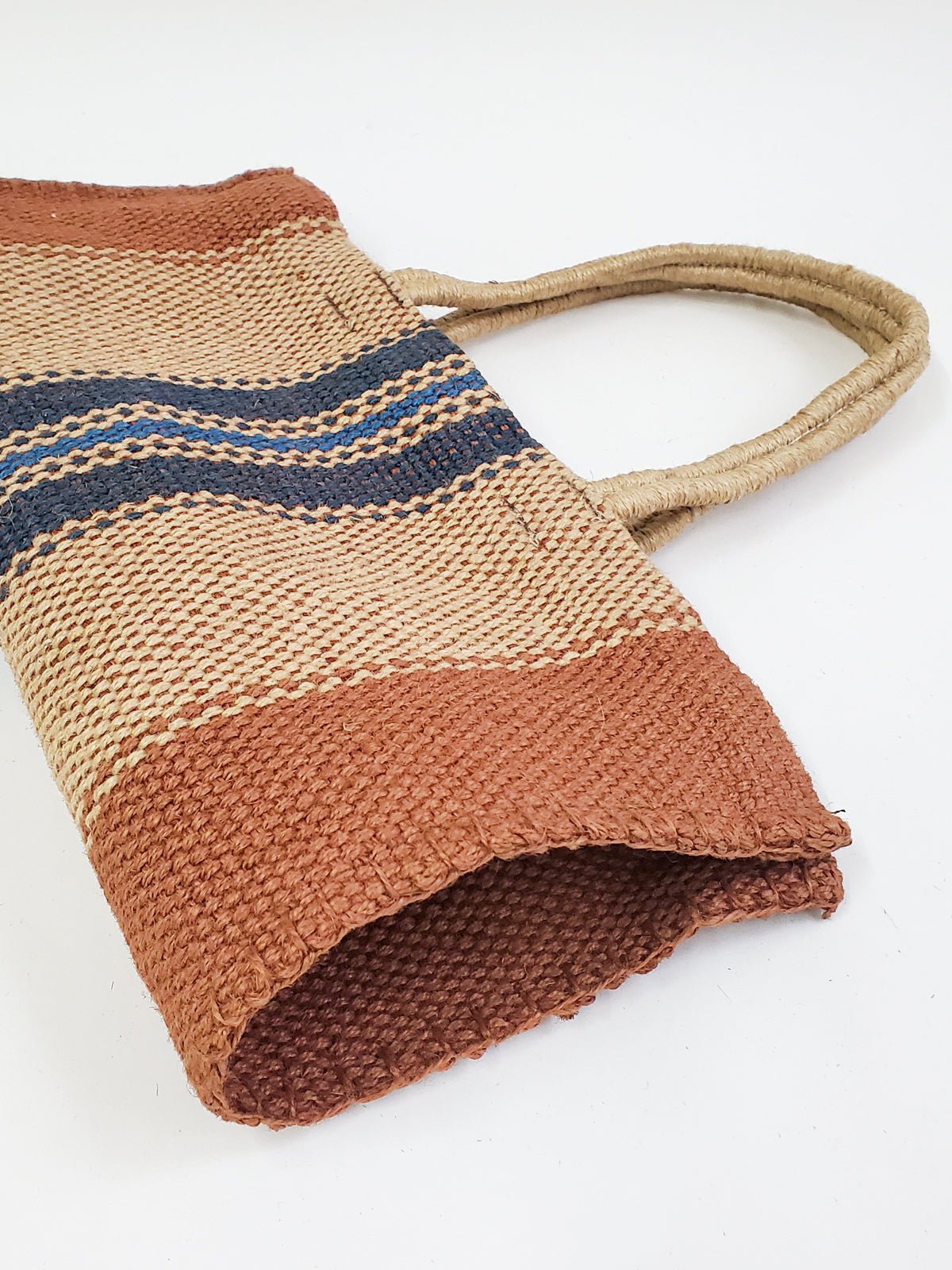 Dora Jute Tote Bag - Multi Light Brown - Eco4life Clothing and Accessories