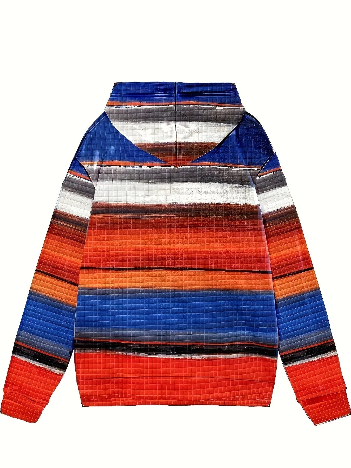 Drawstring Striped Kangaroo Pocket Hoodie - Eco4life Clothing and Accessories