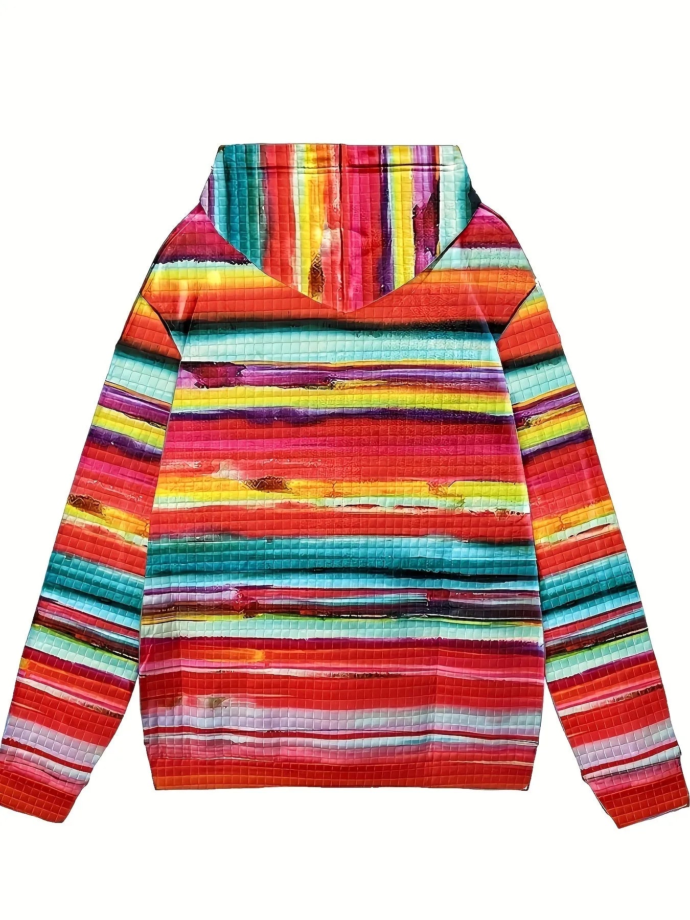 Drawstring Striped Kangaroo Pocket Hoodie - Eco4life Clothing and Accessories