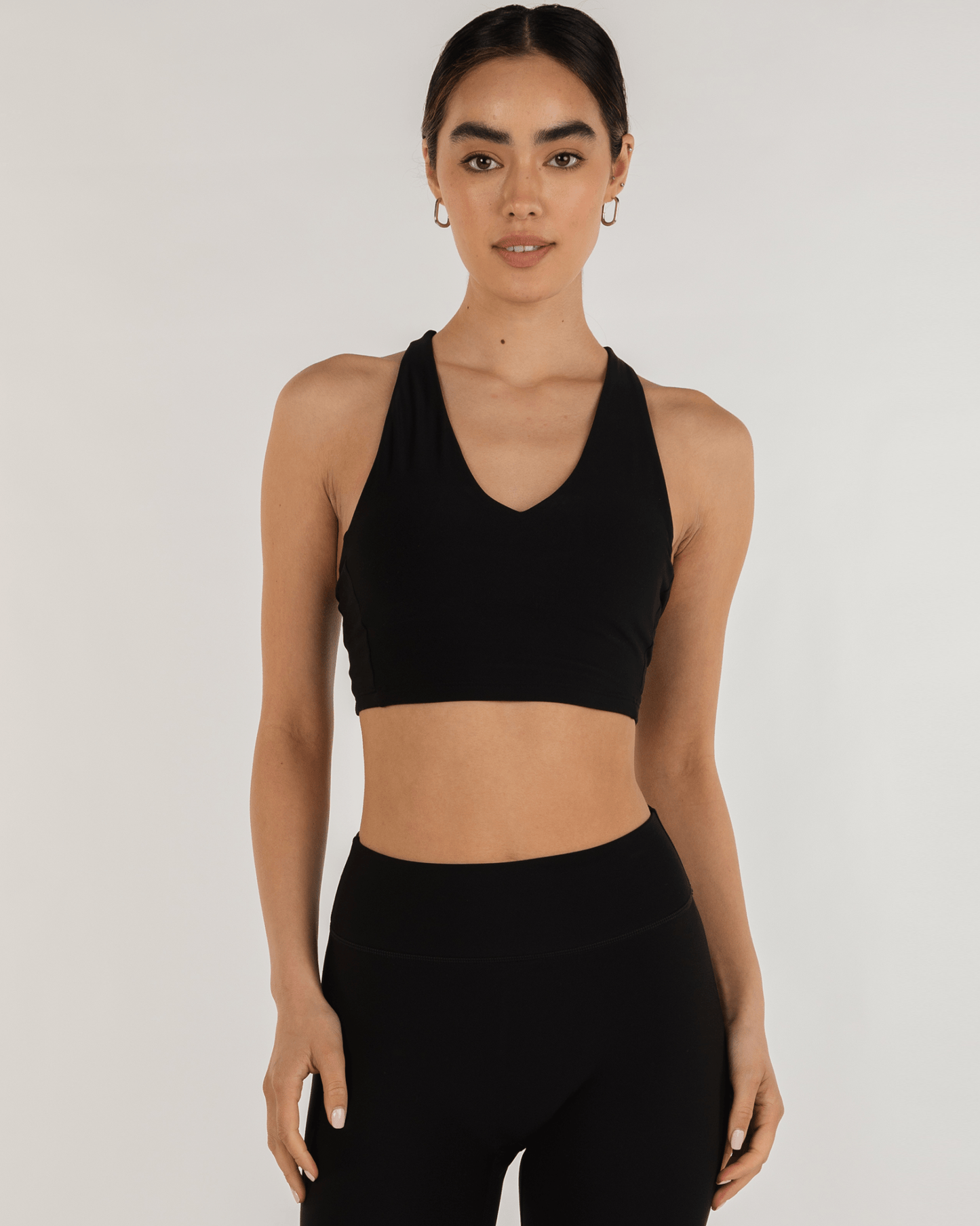 Elsa Fleece V Neck Longline Bra - Eco4life Clothing and Accessories