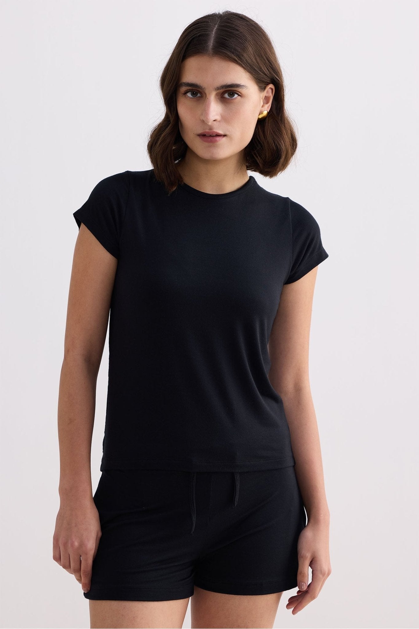 Essential Knit Shorts in Black - Eco4life Clothing and Accessories
