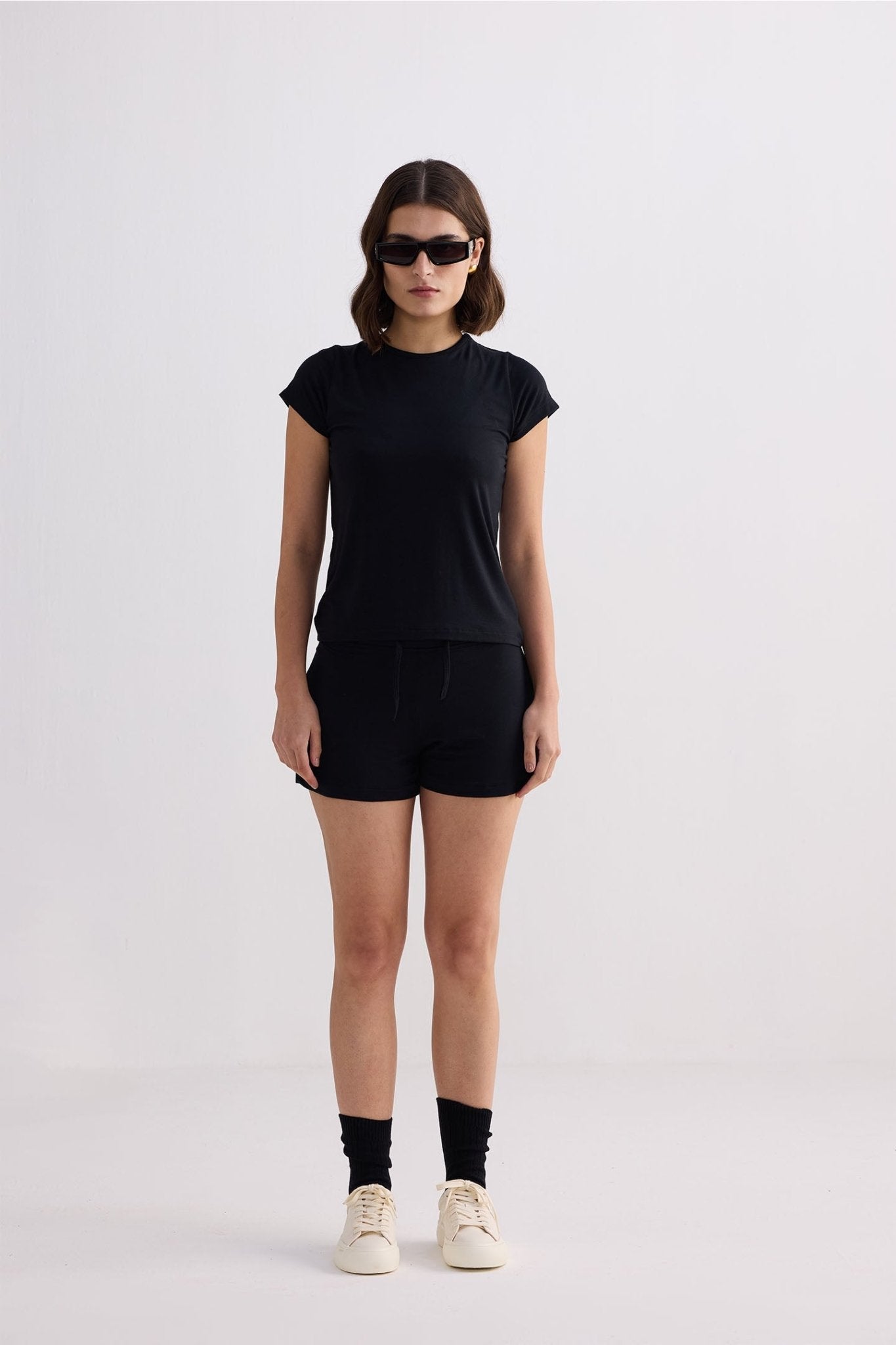 Essential Knit Shorts in Black - Eco4life Clothing and Accessories
