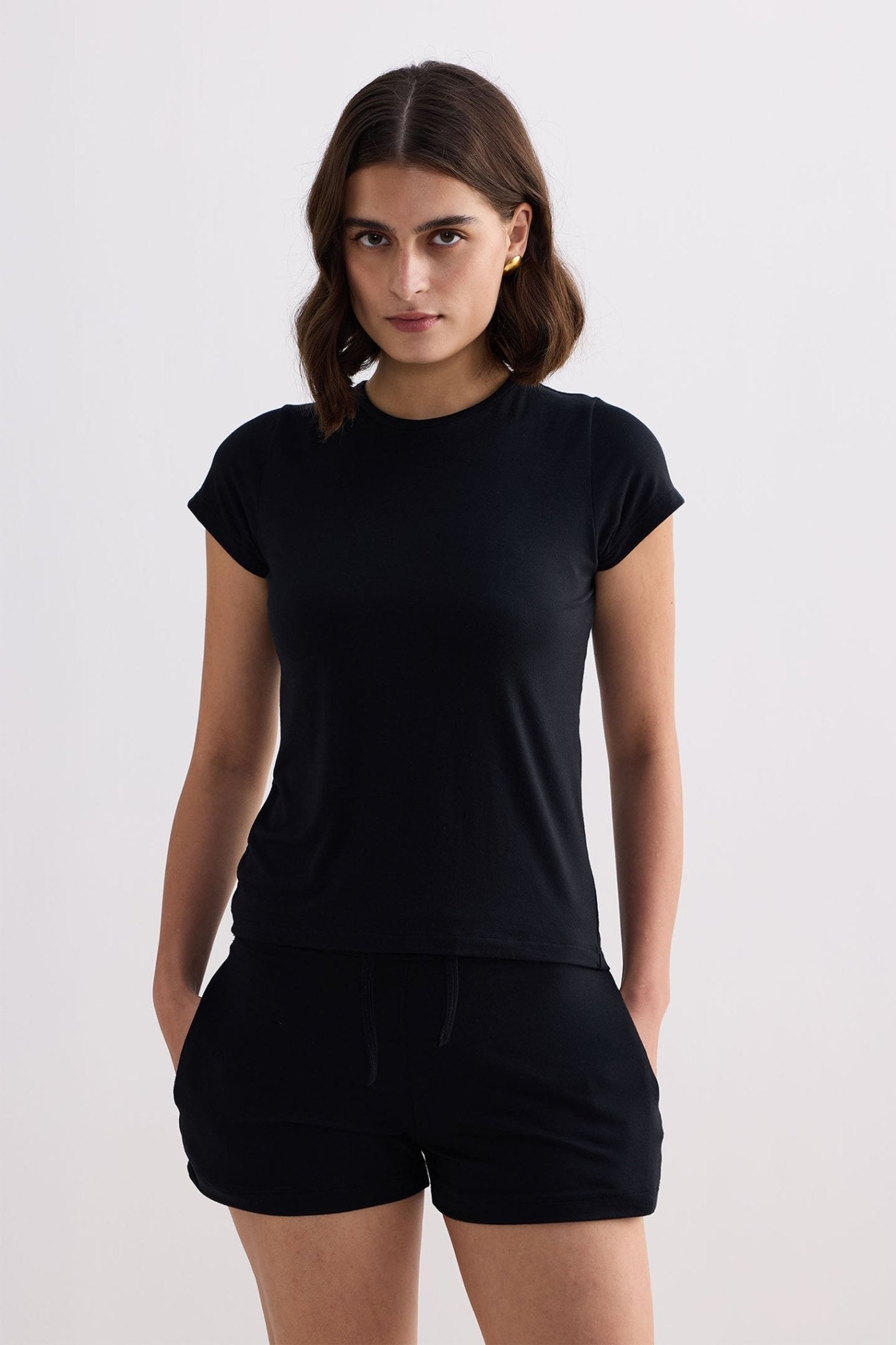 Essential Knit Shorts in Black - Eco4life Clothing and Accessories