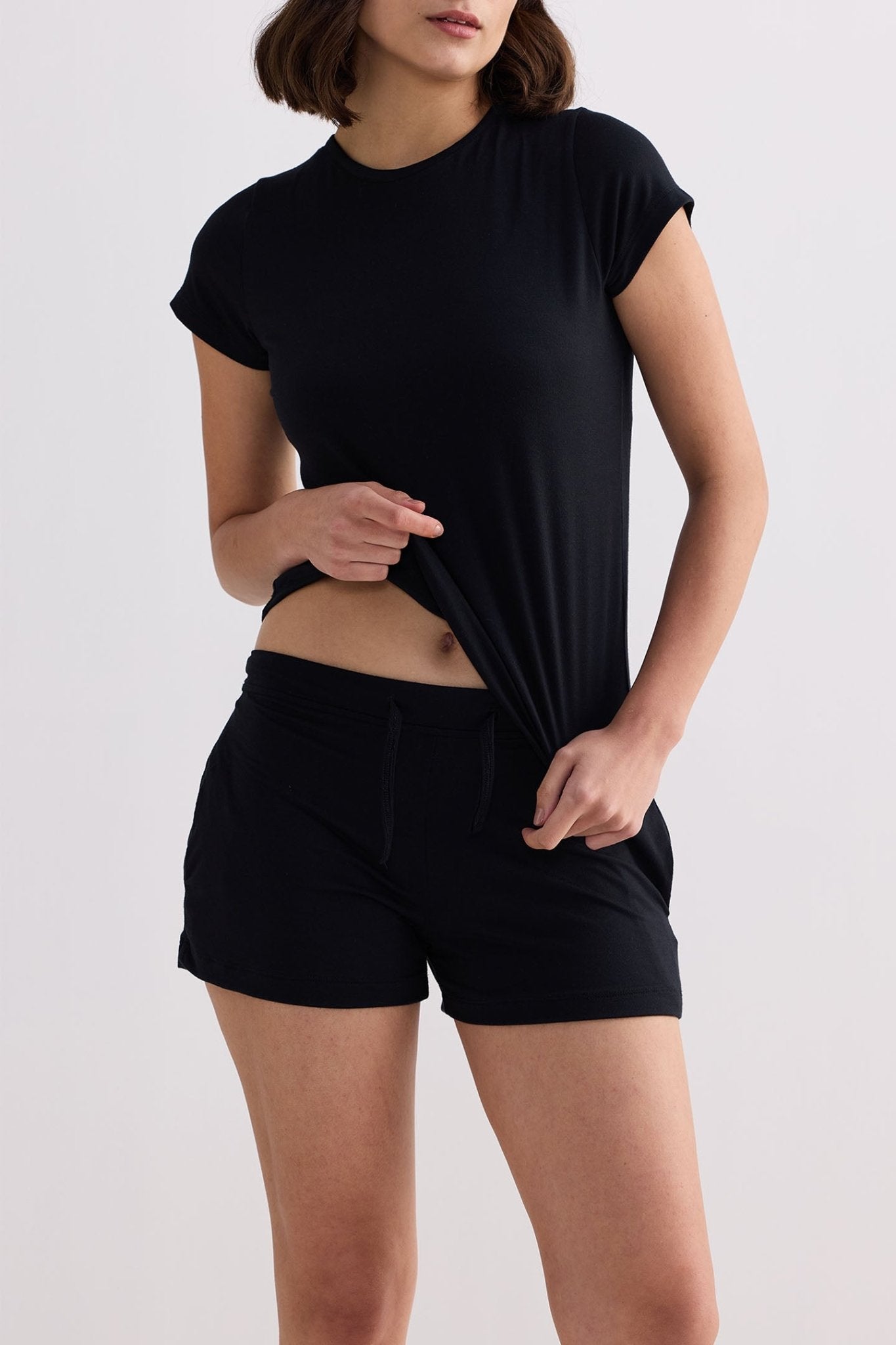 Essential Knit Shorts in Black - Eco4life Clothing and Accessories