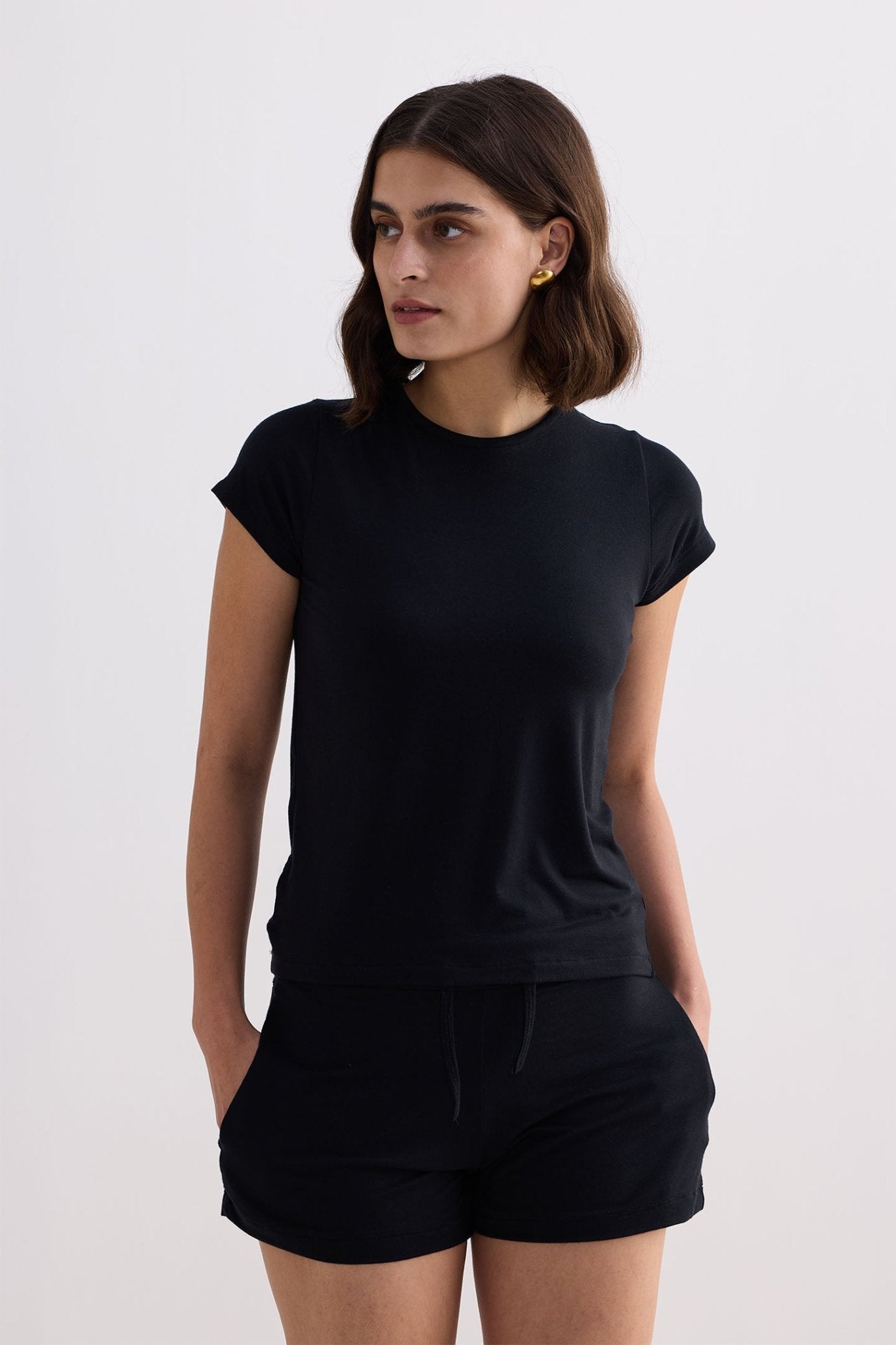 Essential Knit Shorts in Black - Eco4life Clothing and Accessories