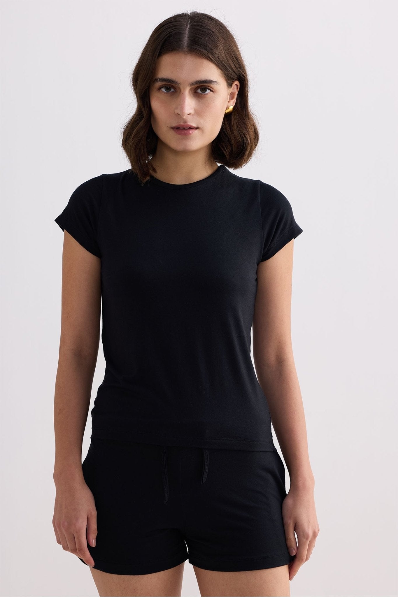 Essential Knit Shorts in Black - Eco4life Clothing and Accessories