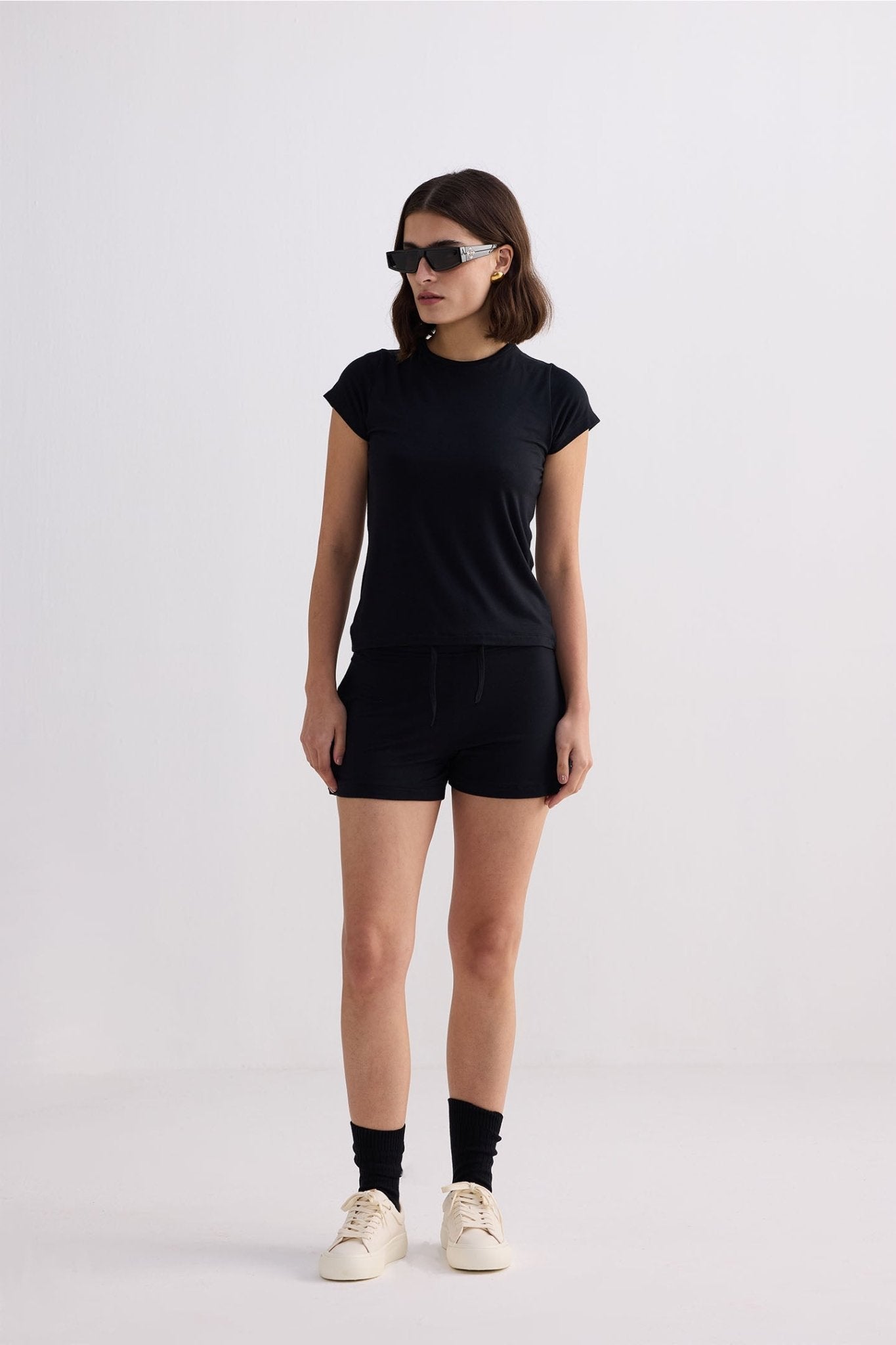 Essential Knit Shorts in Black - Eco4life Clothing and Accessories