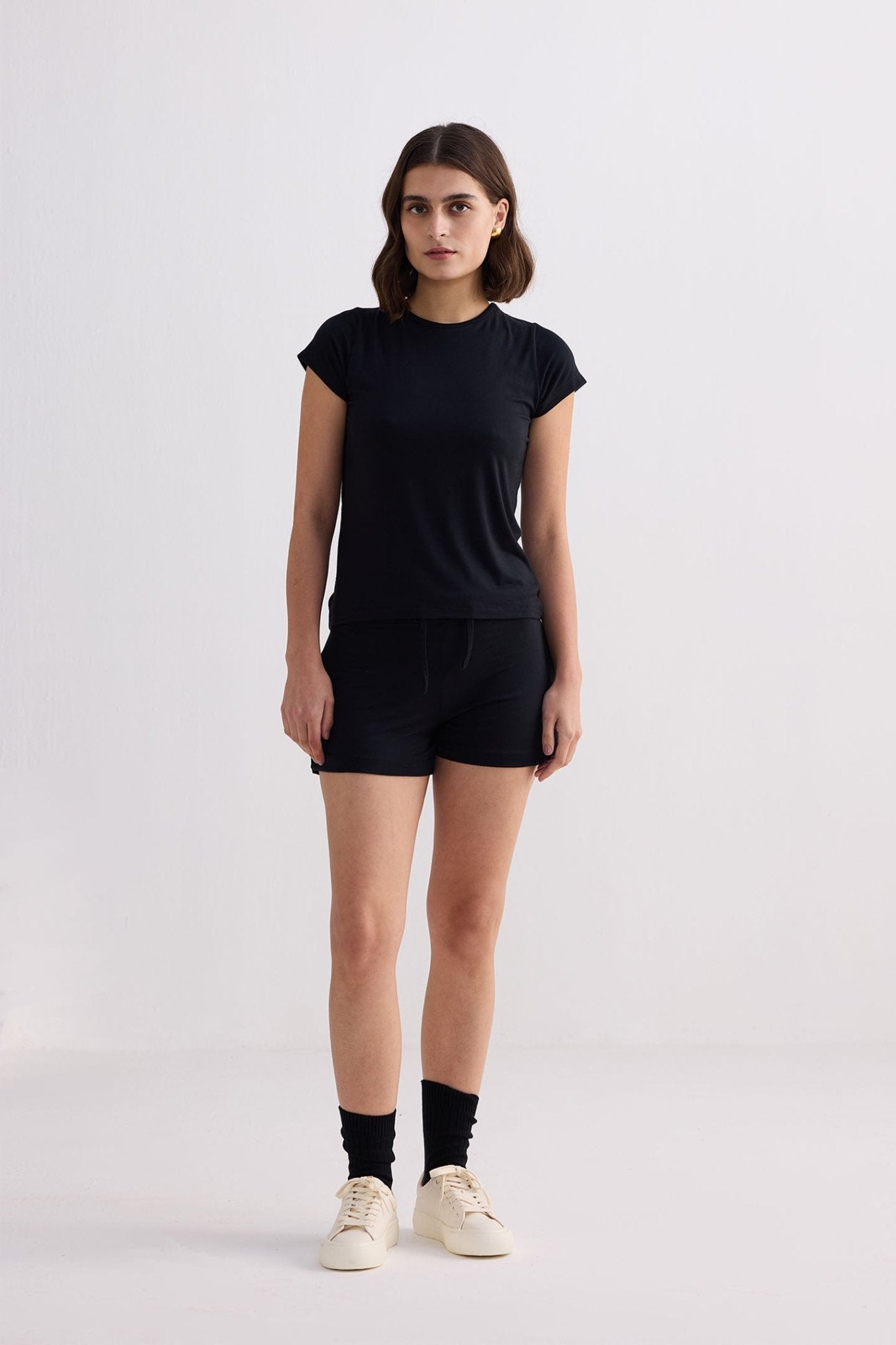 Essential Knit Shorts in Black - Eco4life Clothing and Accessories