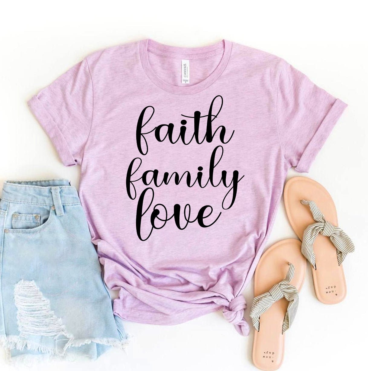 Faith Family Love T-shirt - Eco4life Clothing and Accessories