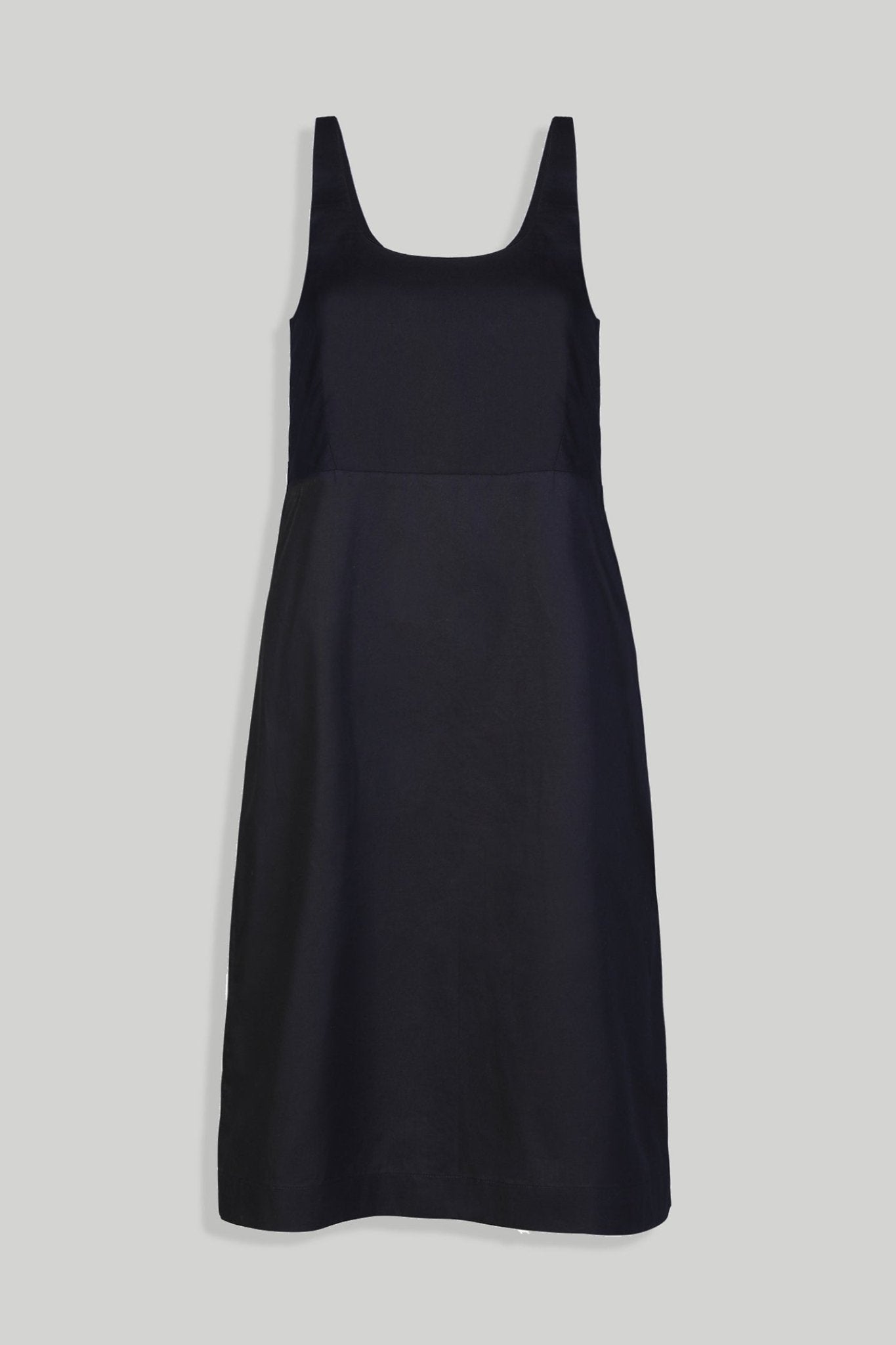 Fitted Knee Length Dress in Black - Eco4life Clothing and Accessories