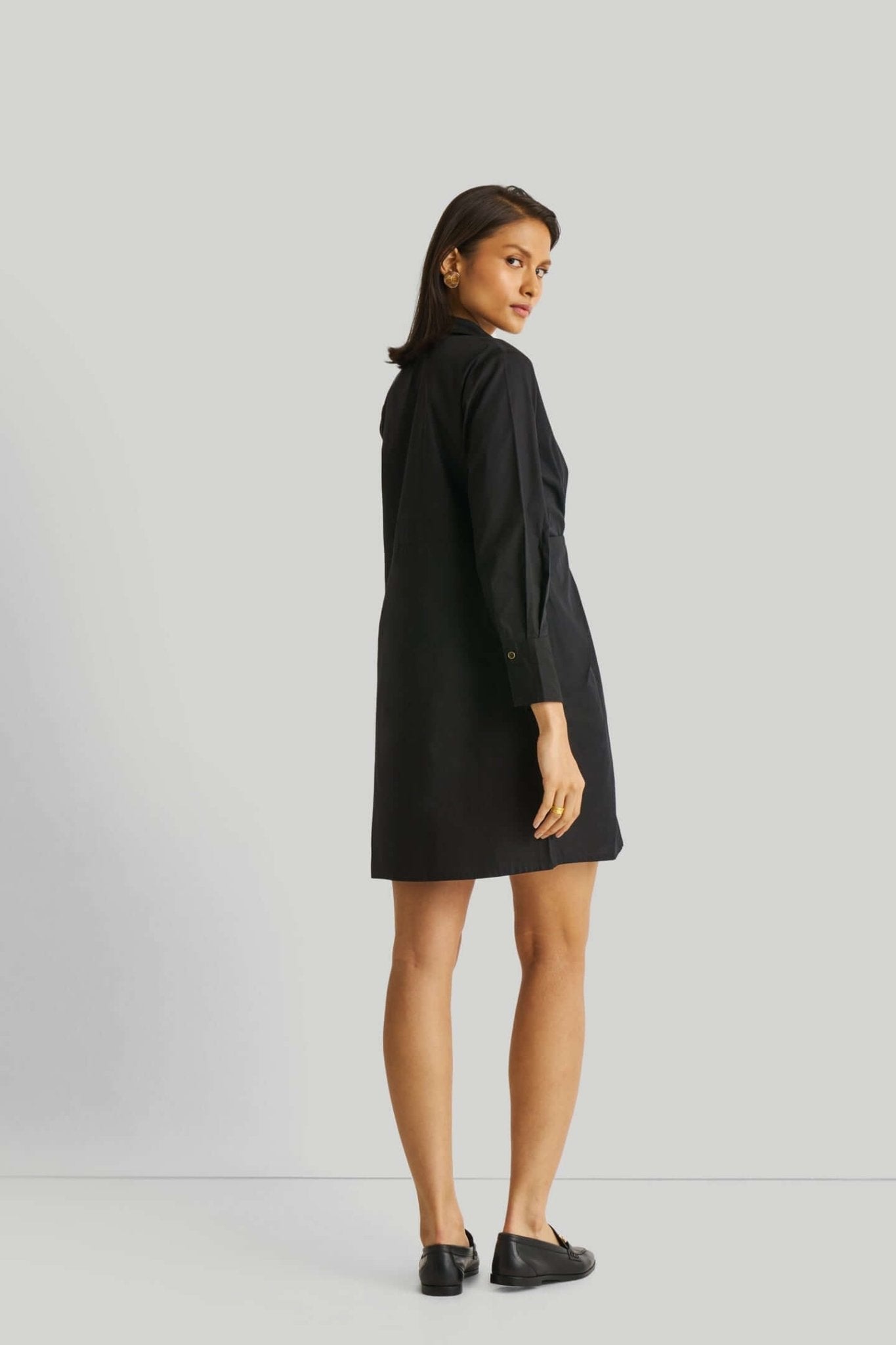 Front Twist Dress in Black - Eco4life Clothing and Accessories