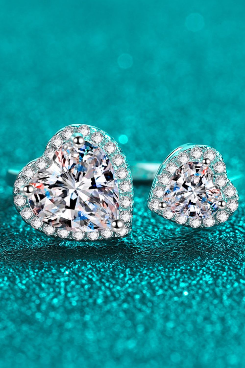 Heart - Shape Moissanite Open Ring - Eco4life Clothing and Accessories