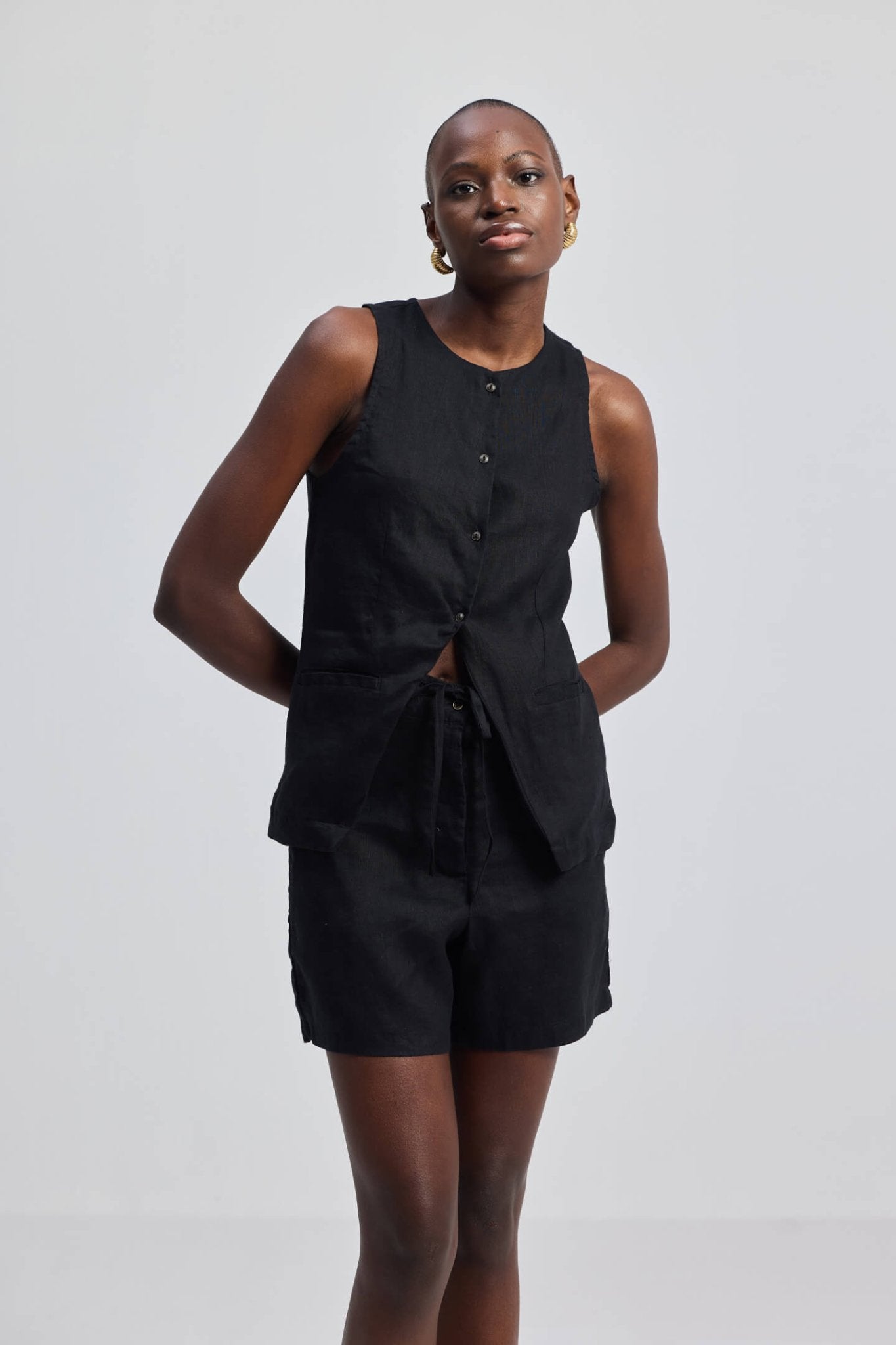 Hemp Shorts in Black - Eco4life Clothing and Accessories