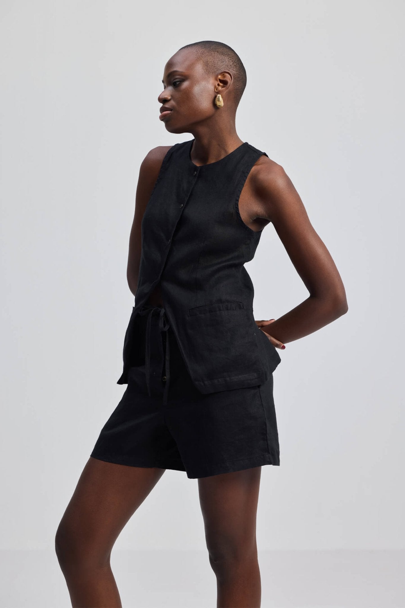 Hemp Shorts in Black - Eco4life Clothing and Accessories