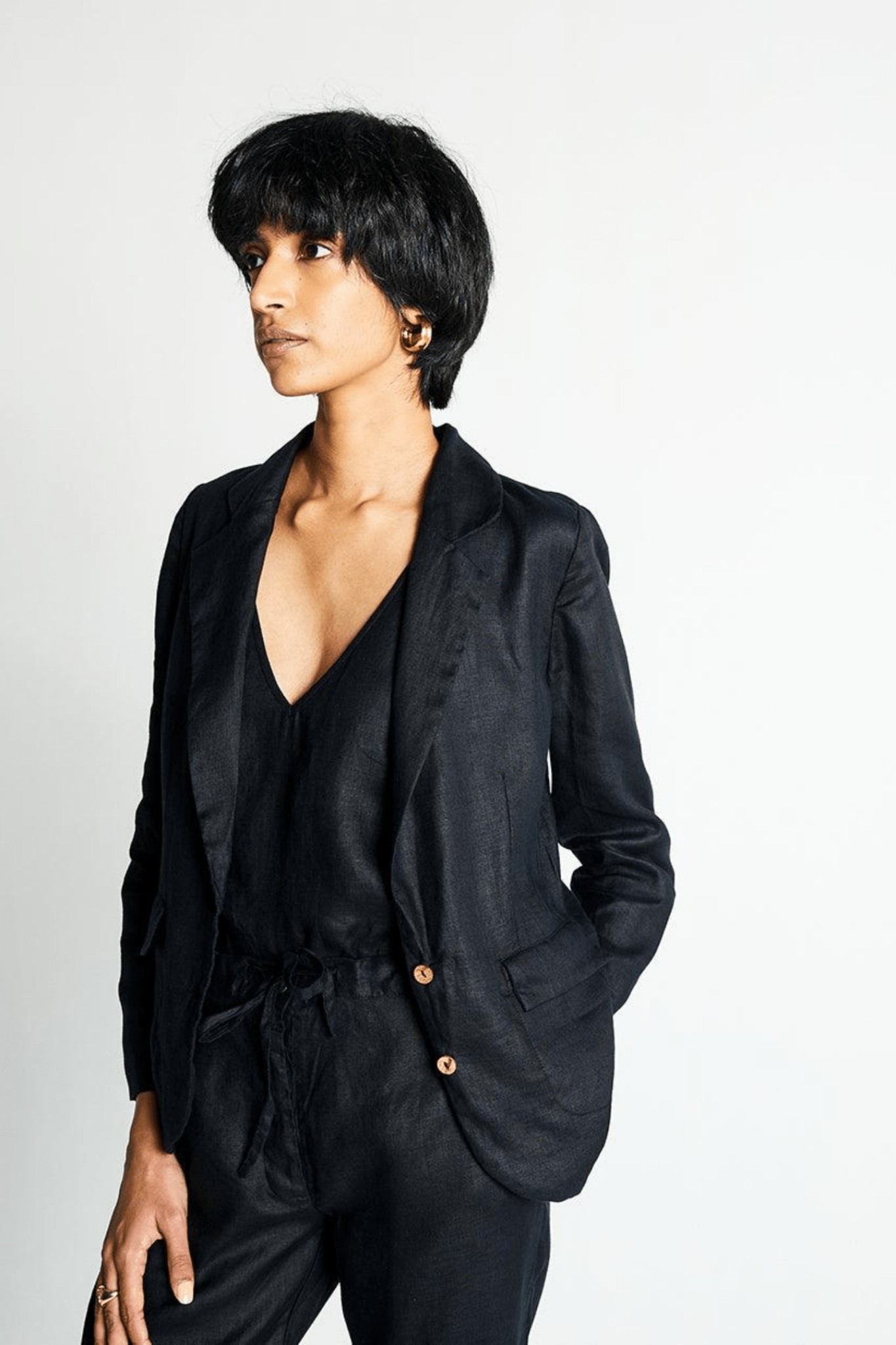 Hemp Three Piece Set in Black - Eco4life Clothing and Accessories