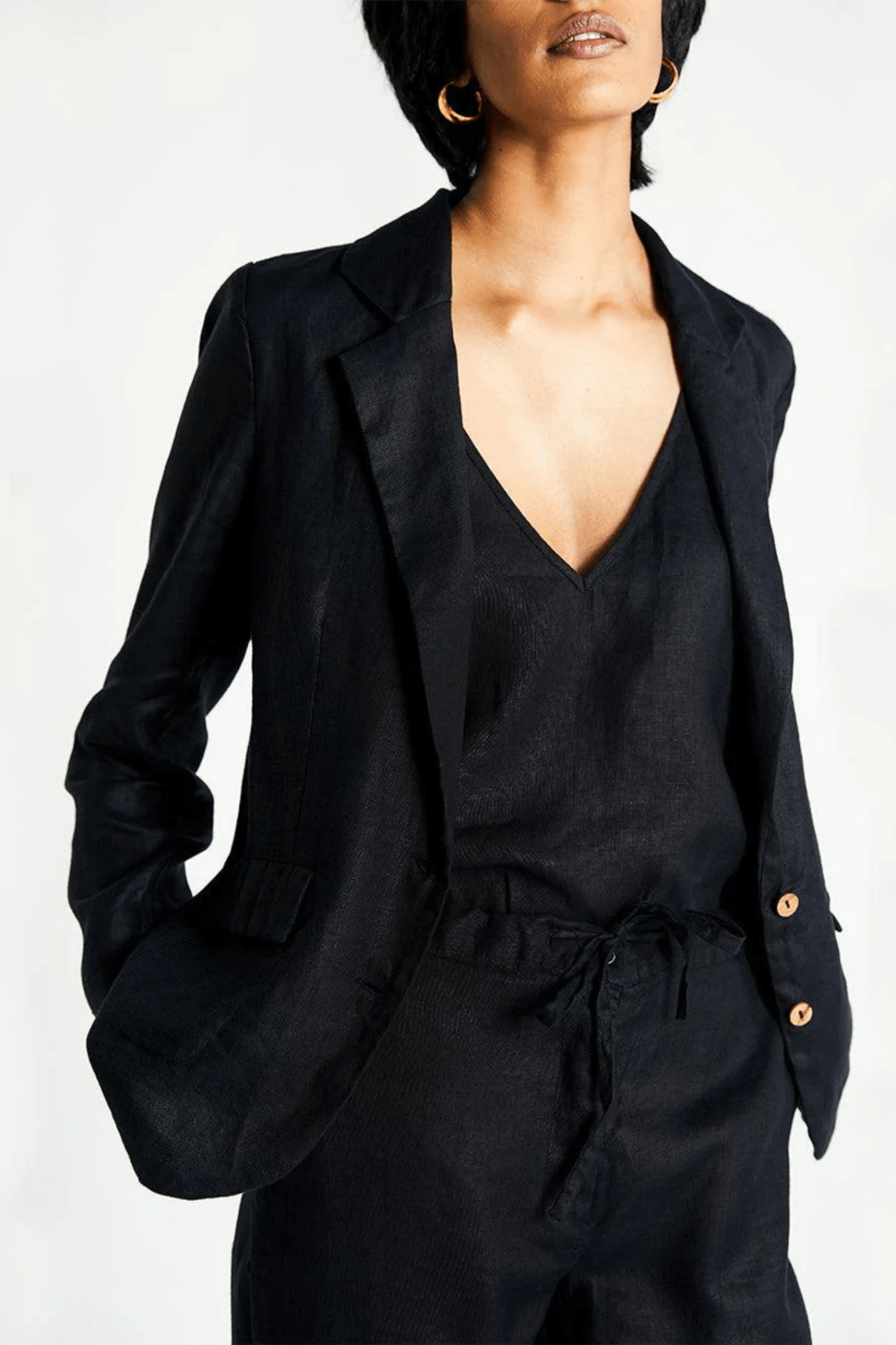 Hemp Three Piece Set in Black - Eco4life Clothing and Accessories