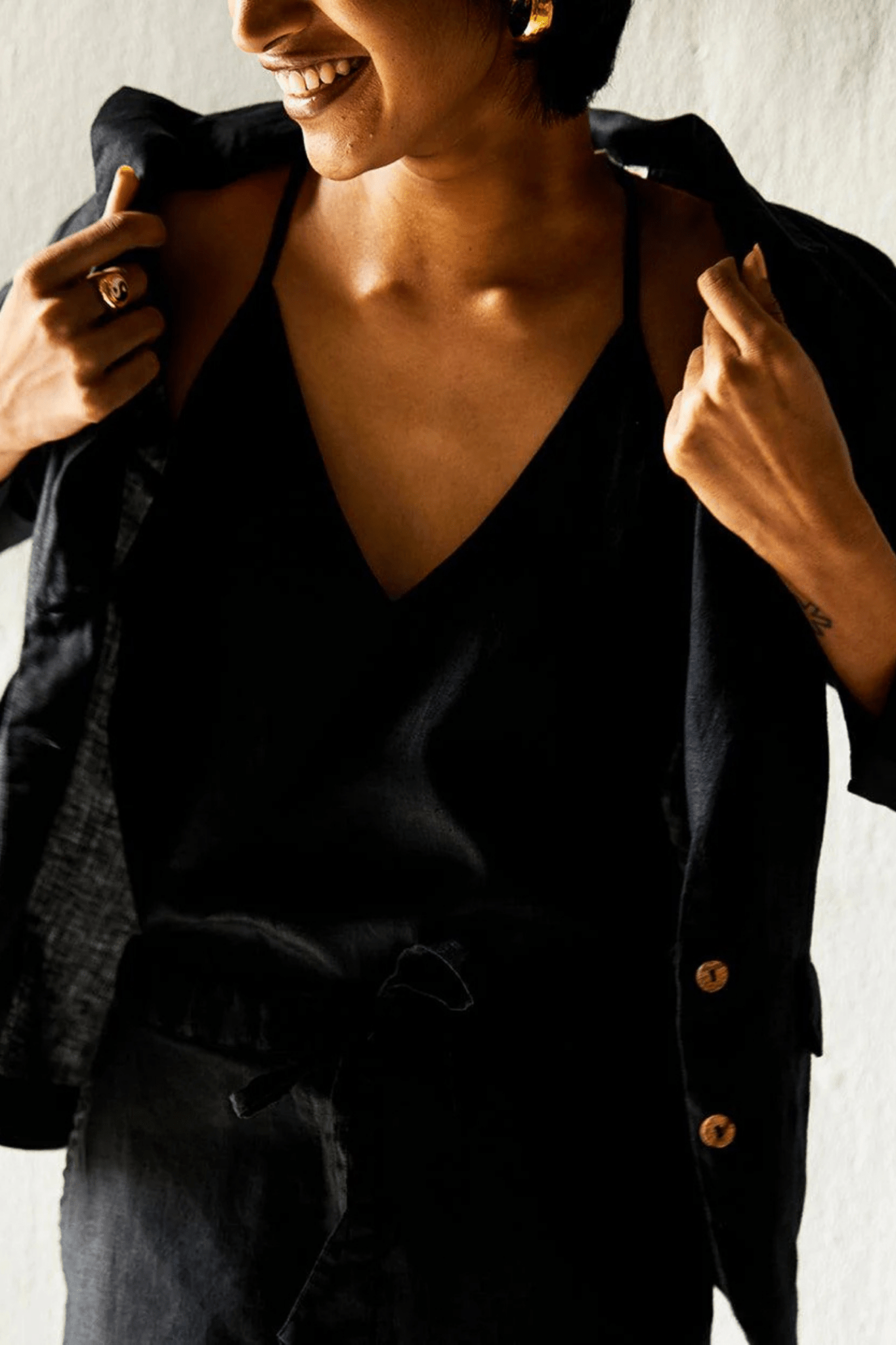 Hemp Three Piece Set in Black - Eco4life Clothing and Accessories