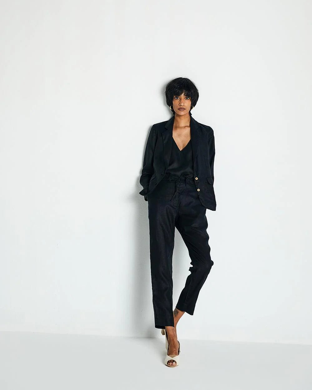 Hemp Three Piece Set in Black - Eco4life Clothing and Accessories