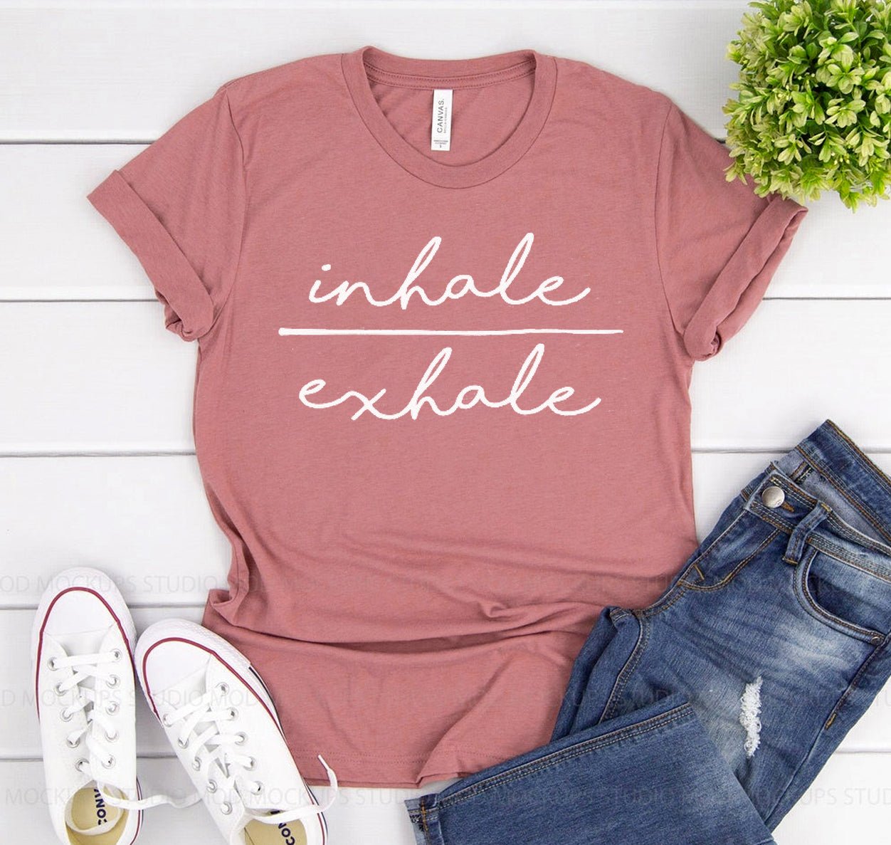 Inhale Exhale T-shirt - Eco4life Clothing and Accessories