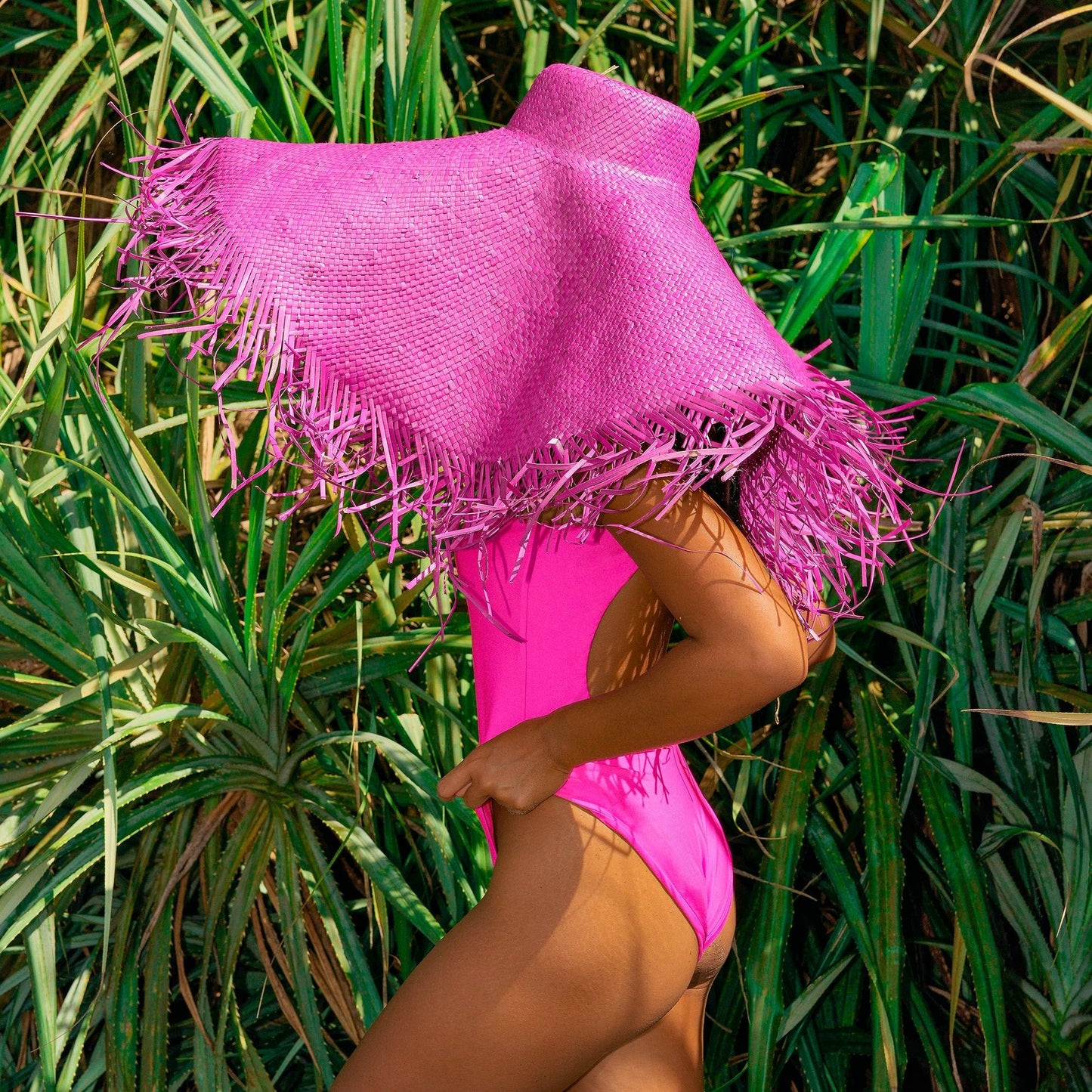 JUPITER Open - back Recycled One - piece Swimsuit in Hot Pink - Eco4life Clothing and Accessories
